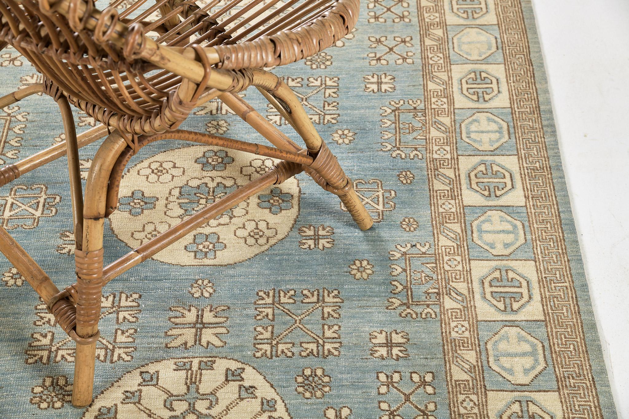 Mehraban Vintage Style Khotan Revival Runner In New Condition For Sale In WEST HOLLYWOOD, CA
