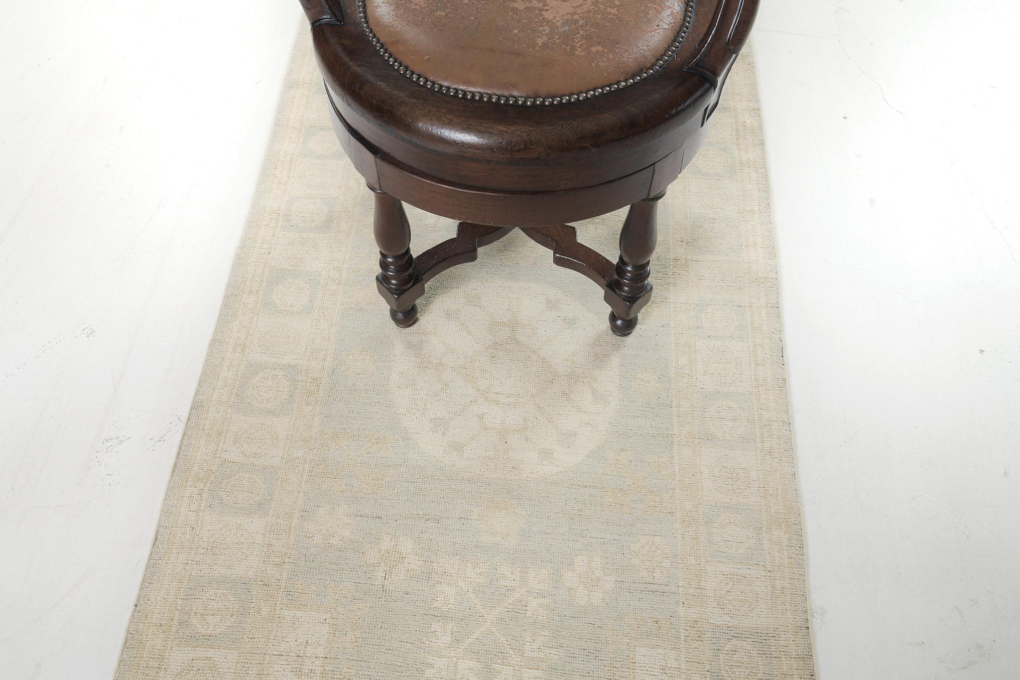 Contemporary Mehraban Vintage Style Khotan Revival Runner For Sale