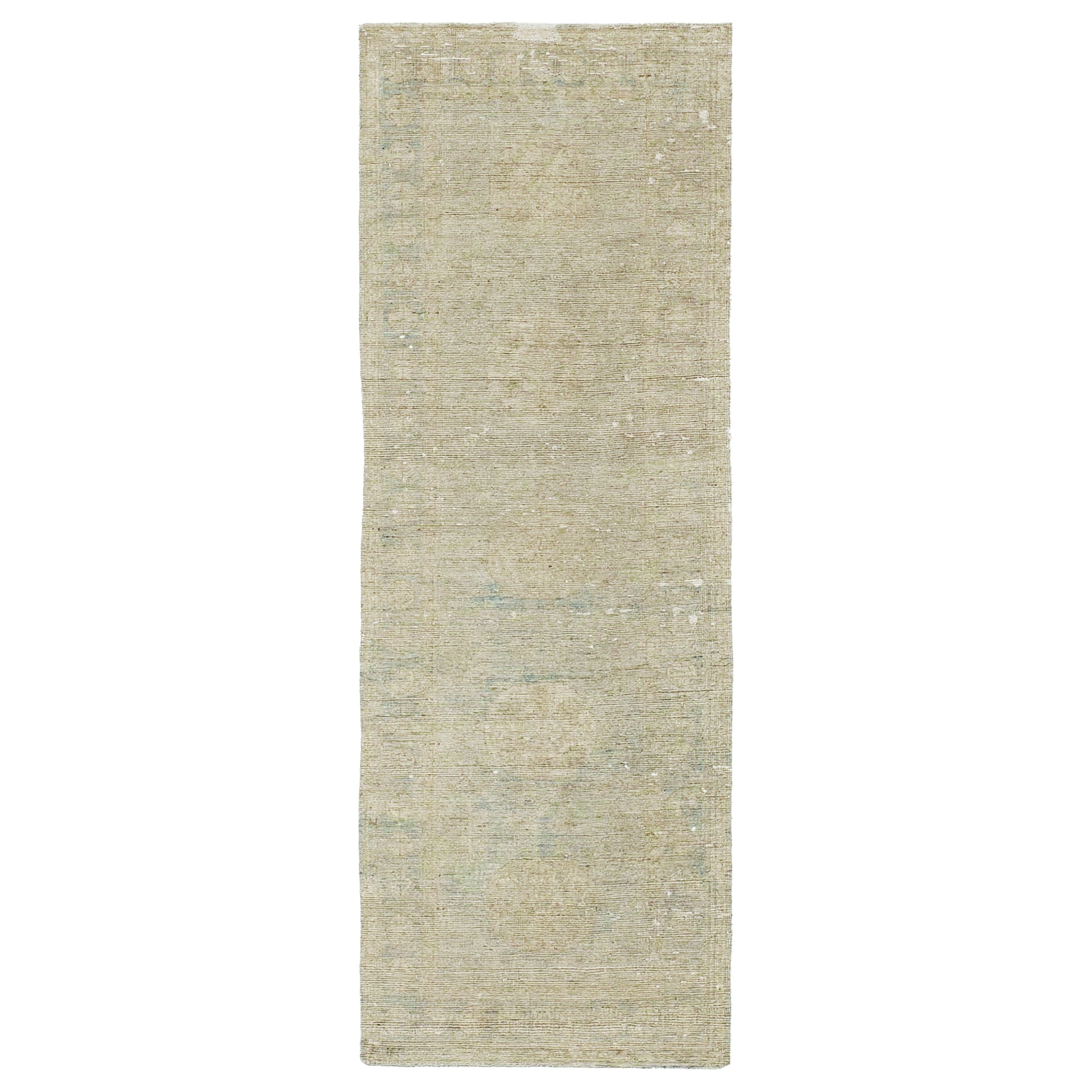 Mehraban - Tapis de couloir vintage de style néo-gothique Khotan