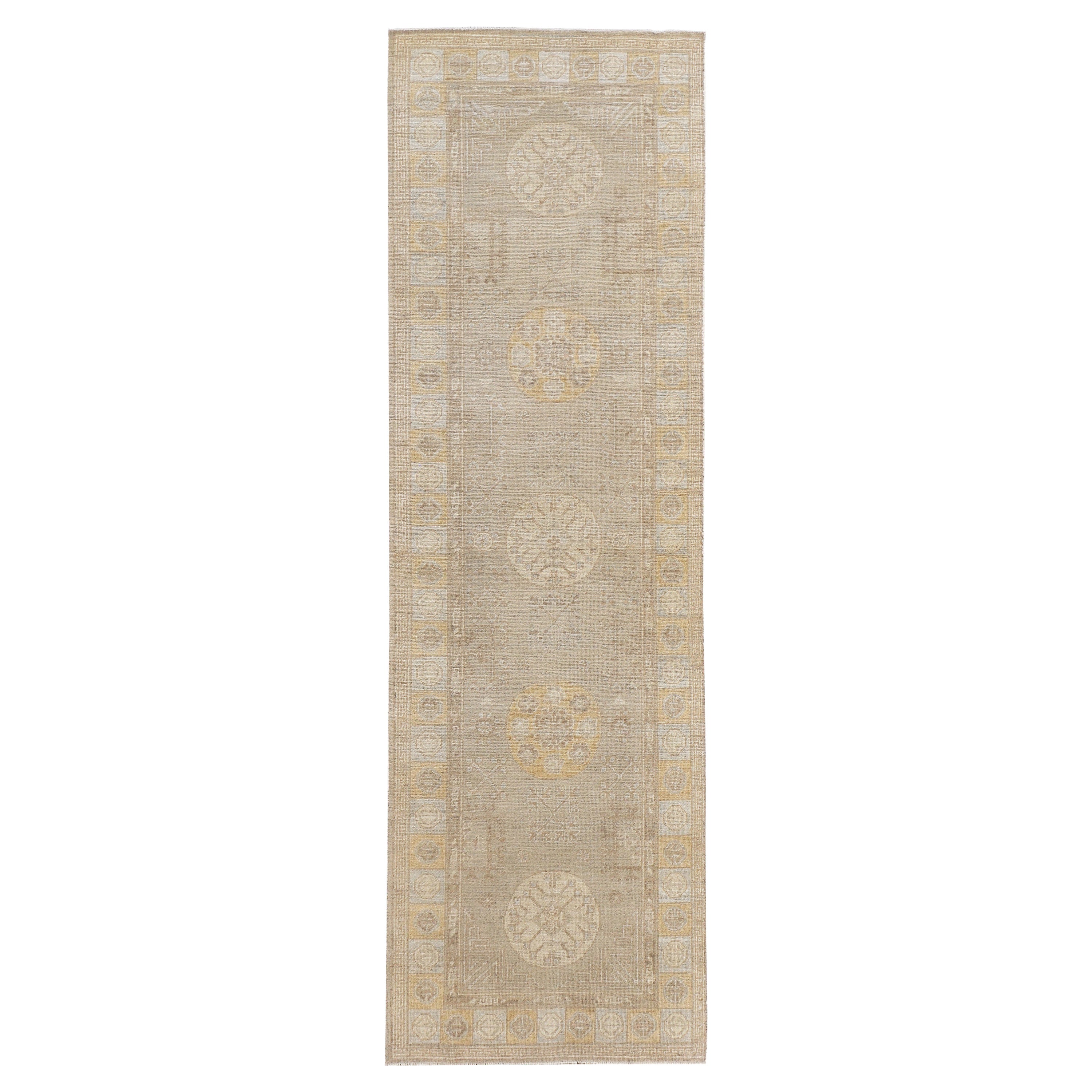 Runner Mehraban in stile vintage Khotan Revival