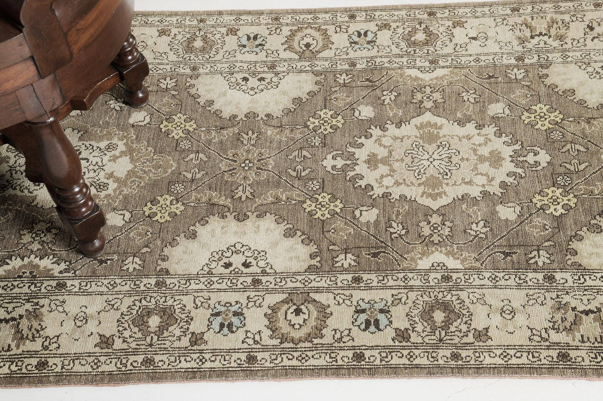 Mehraban Rapture-Läufer im Vintage-Stil Mahal Design D5137 (Wolle) im Angebot
