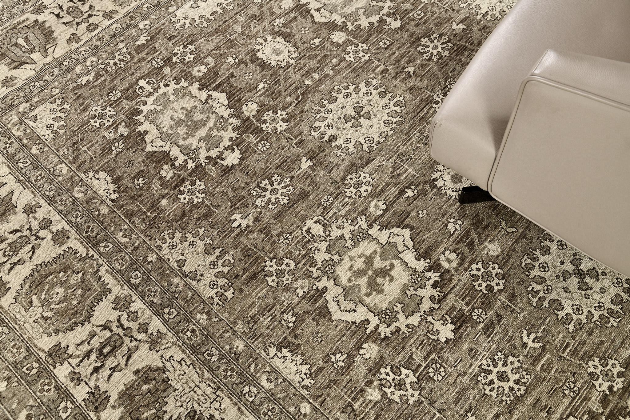 Afghan Mehraban - Tapis de style Mahal à motifs vintage D5137 en vente
