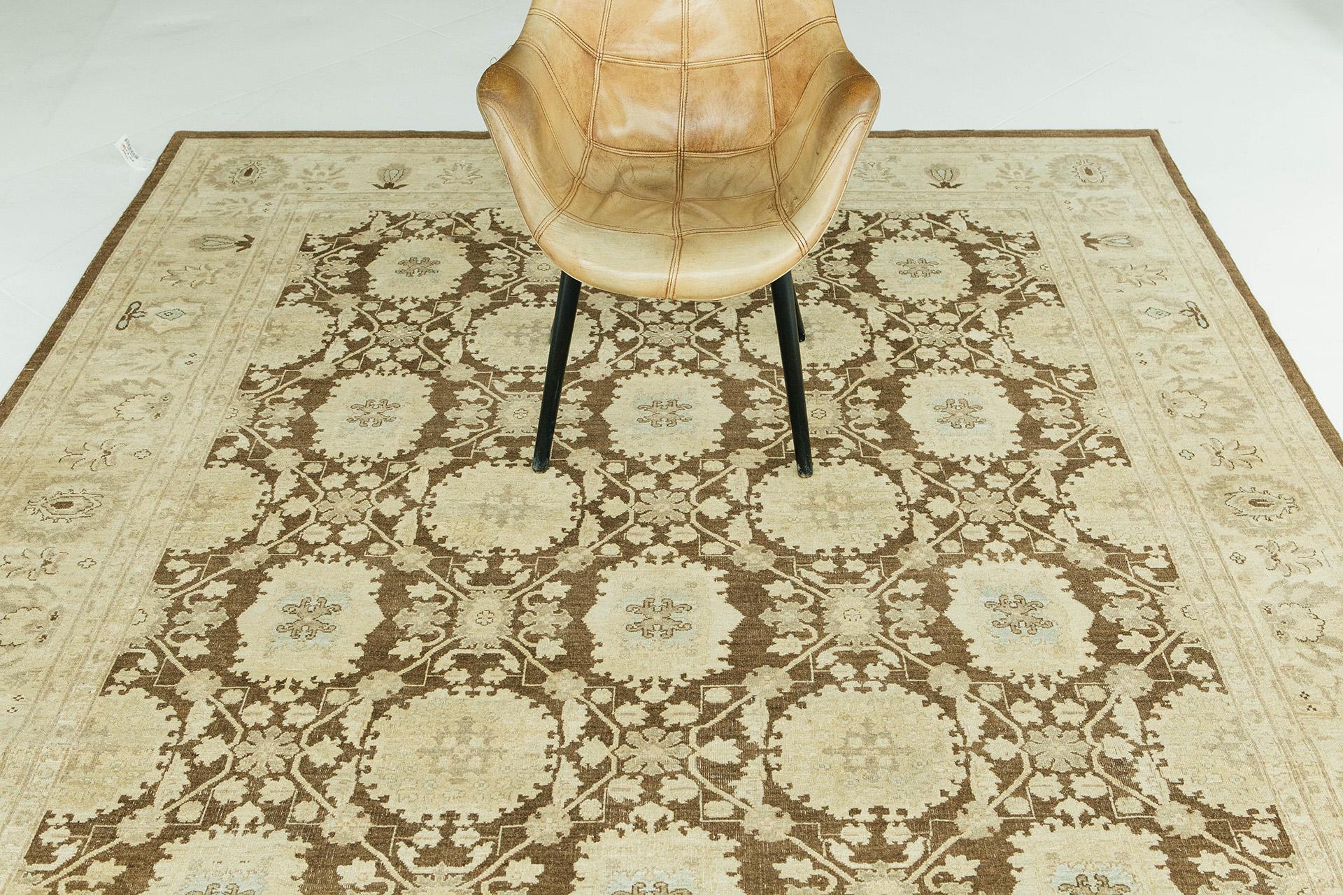 Afghano Mehraban Rugs in stile vintage Mahal Design D5137 in vendita