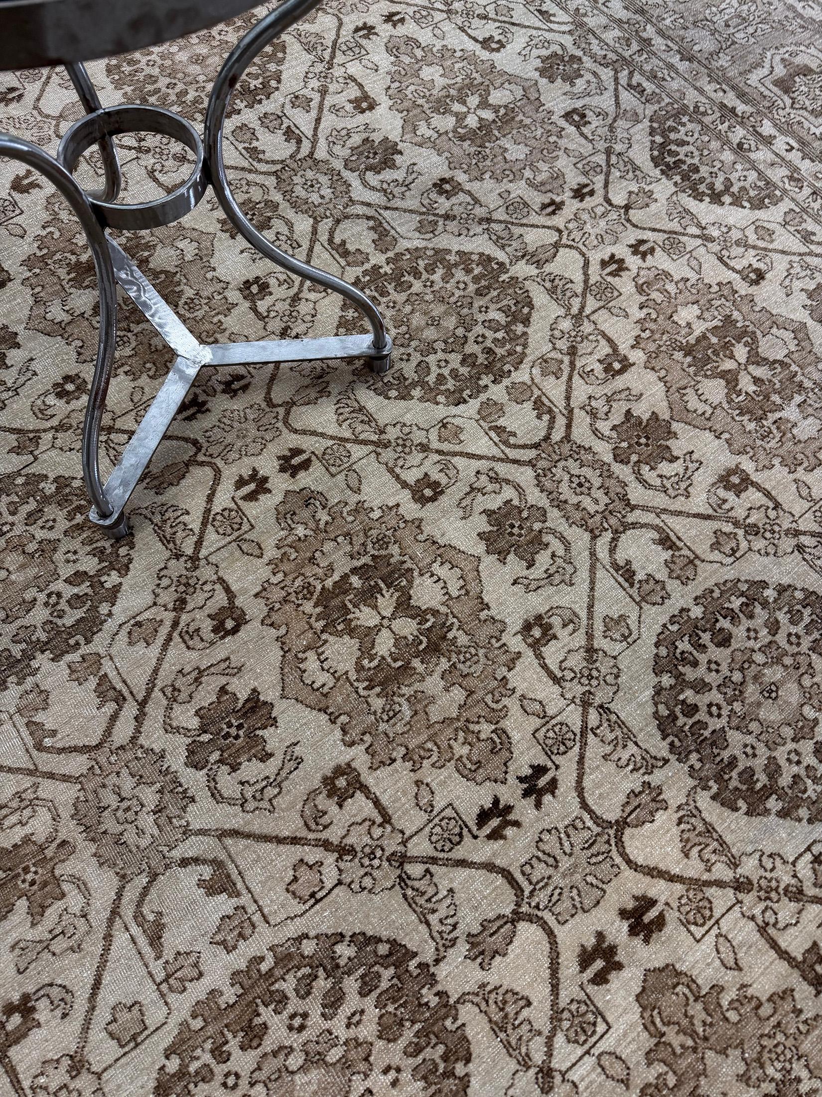 Afghan Mehraban - Tapis de style Mahal à motifs vintage D5137 en vente