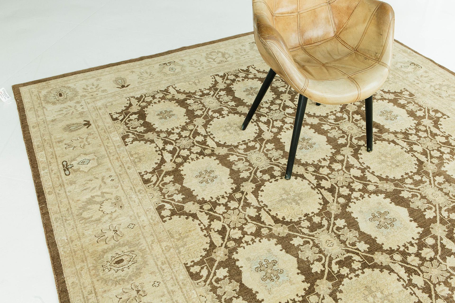 XXI secolo e contemporaneo Mehraban Rugs in stile vintage Mahal Design D5137 in vendita