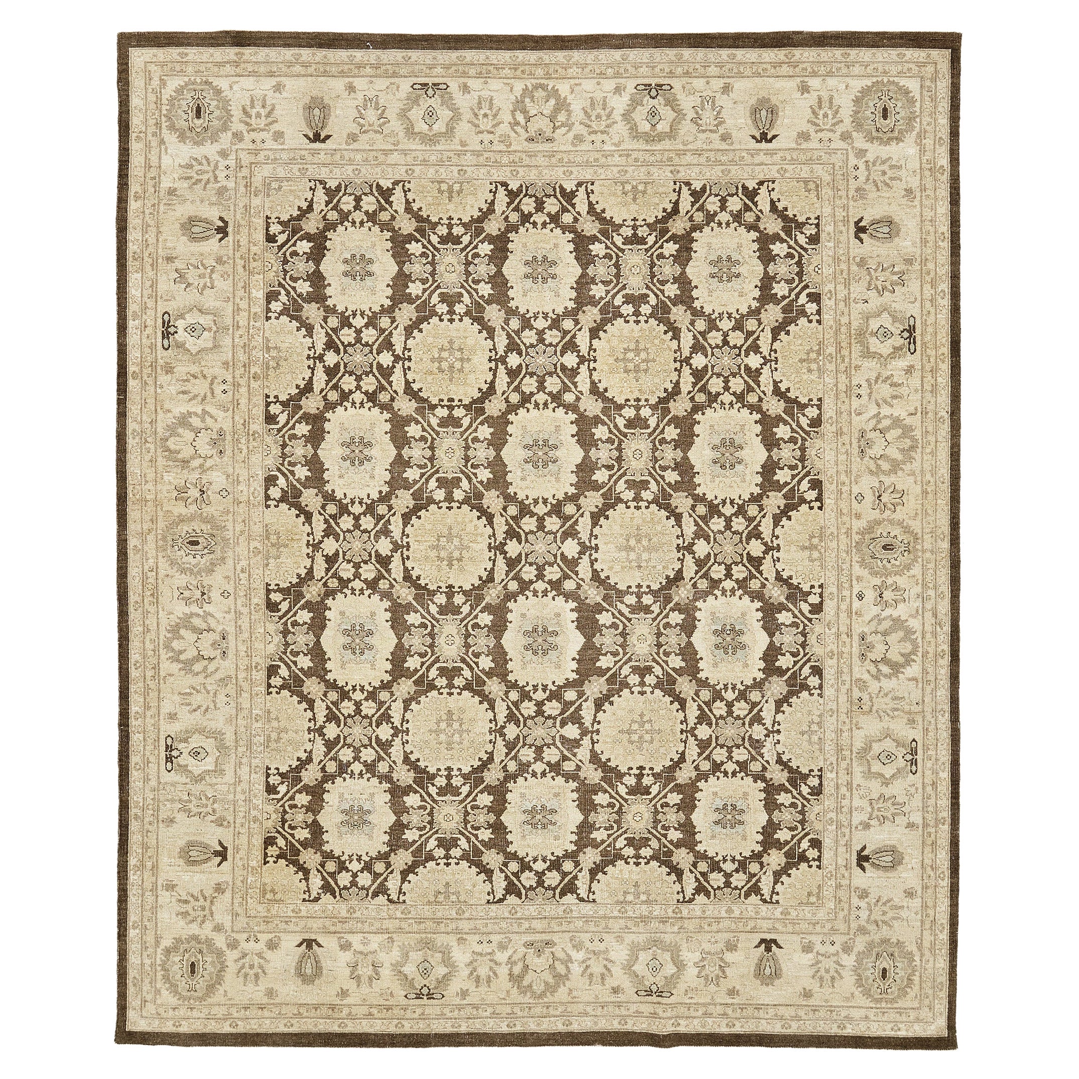Mehraban Vintage-Teppich im Mahal-Stil, D5137