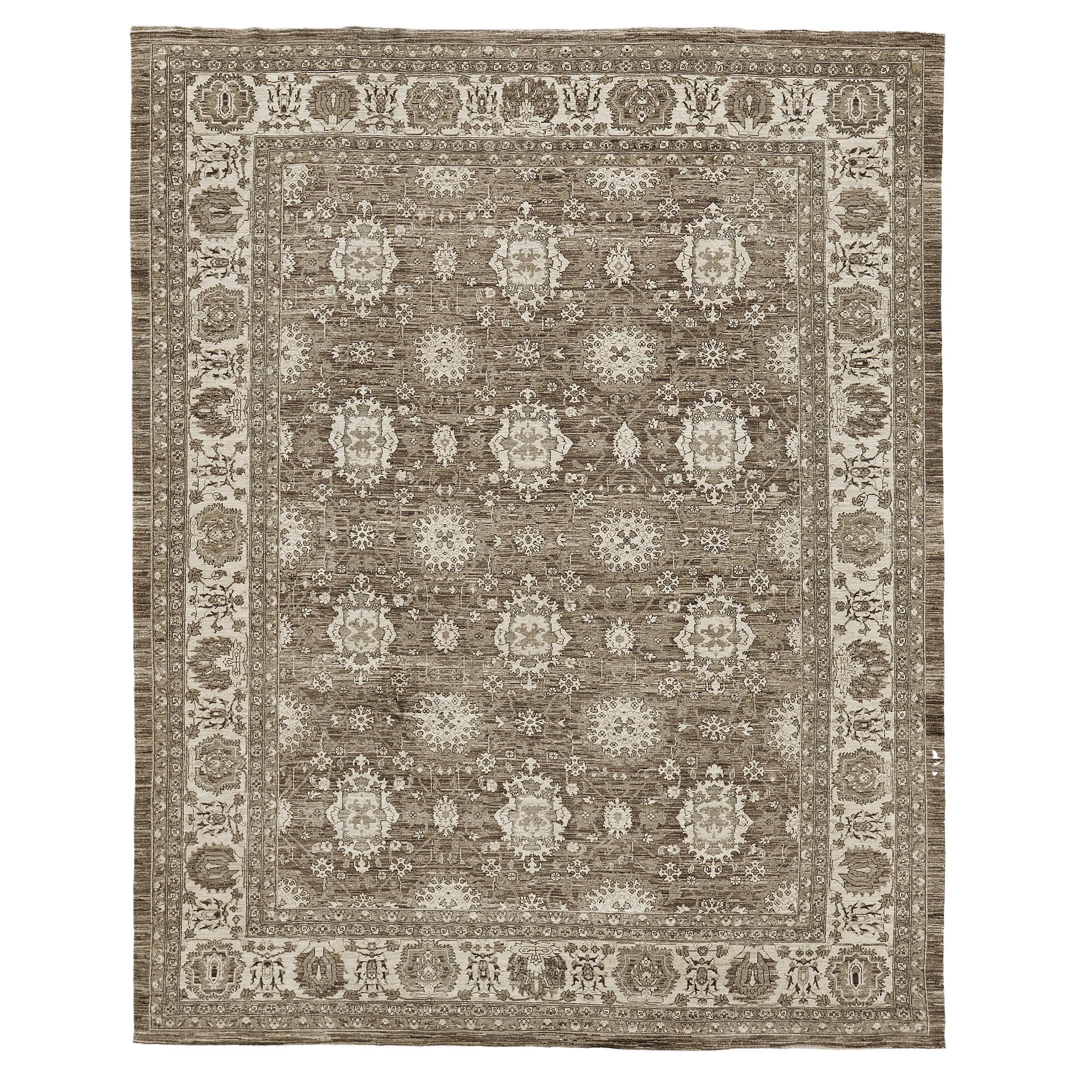 Mehraban Vintage Style Mahal Design Rug D5137 For Sale