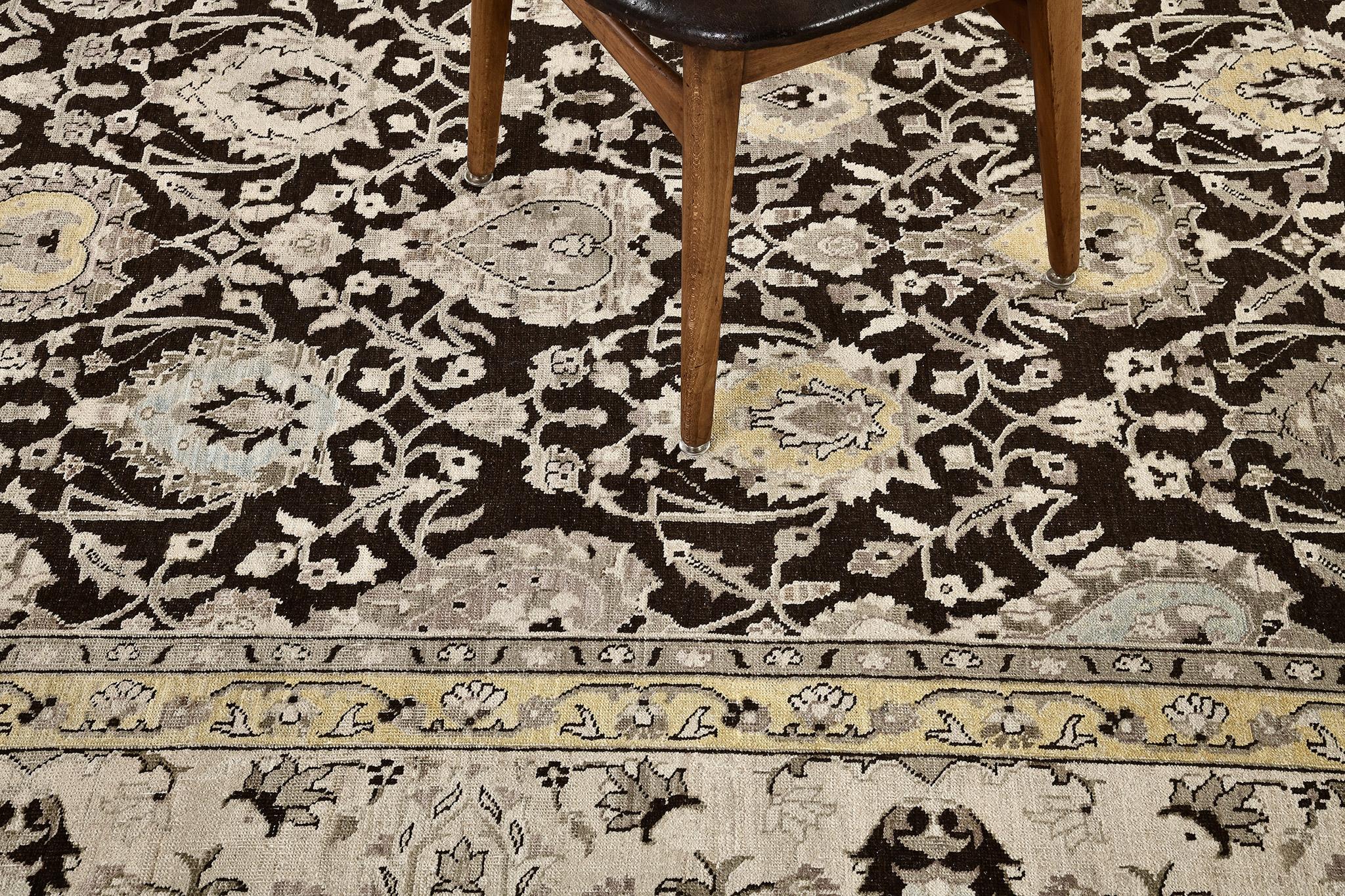 Mehraban Alfombra de Diseño Mahal Estilo Vintage D5165 Afgano en venta