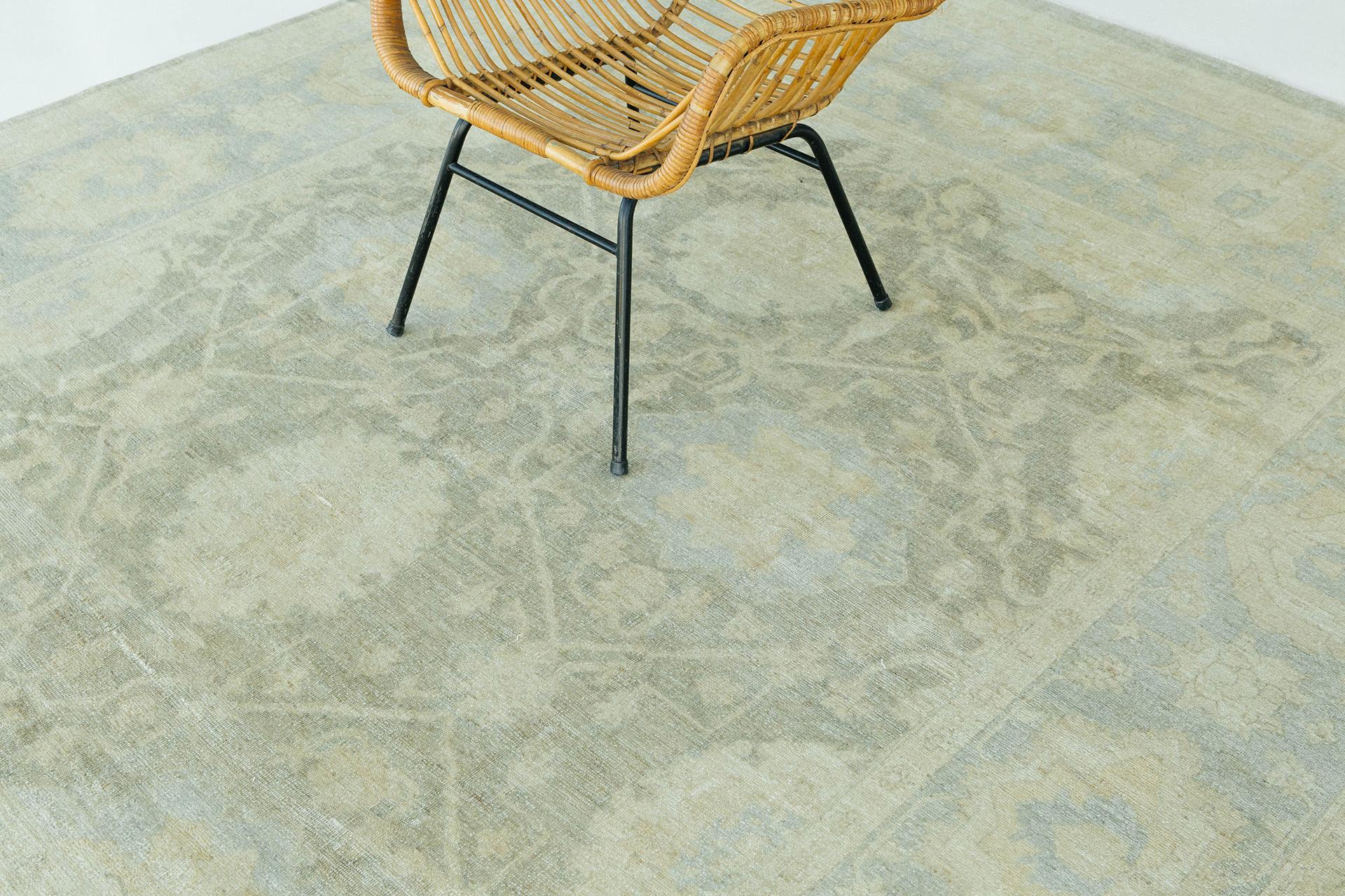 Contemporary Mehraban Vintage Style Mahal Revival Rug For Sale