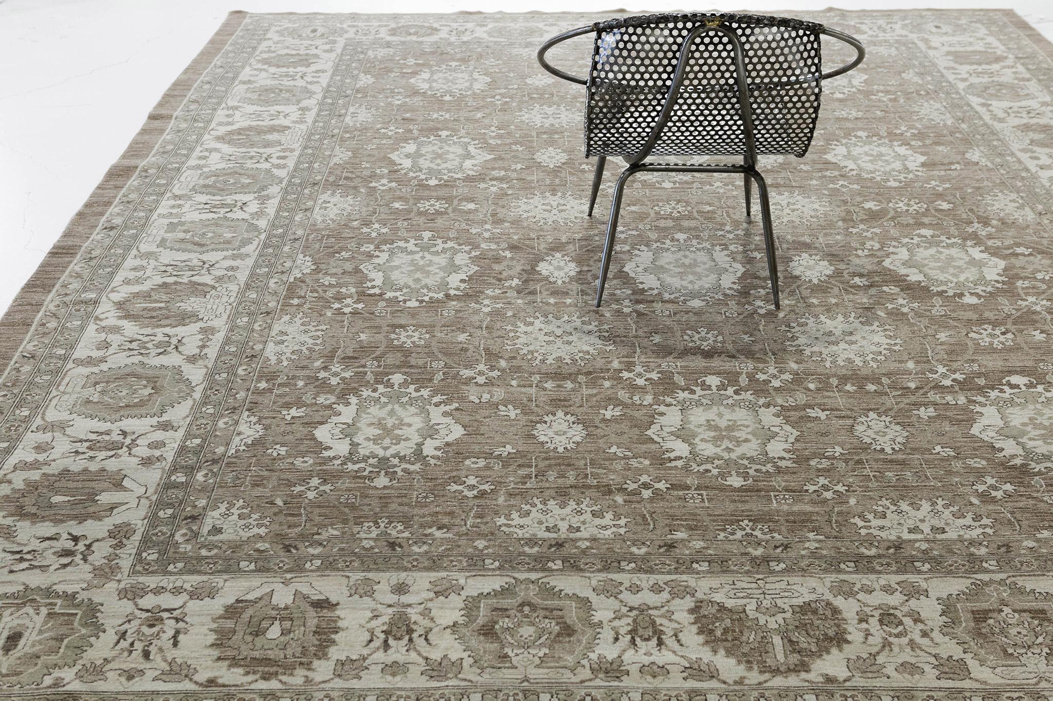 Contemporary Mehraban Vintage Style Mahal Revival Rug For Sale