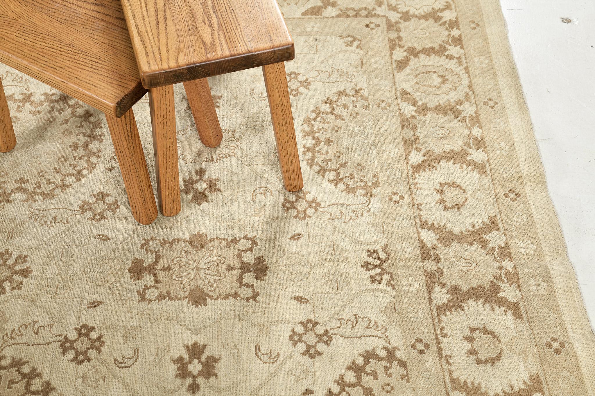 Contemporary Mehraban Vintage Style Mahal Style Rug Rapture Collection D5137 For Sale