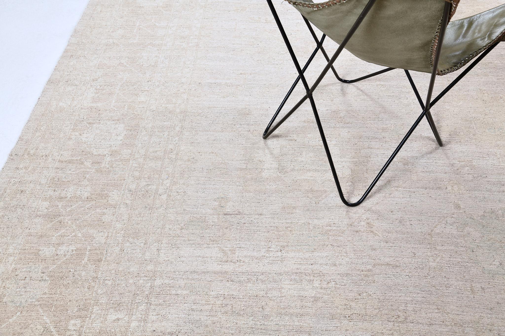 Mehraban Alfombra de Diseño Oushak Estilo Vintage D5120 Afgano en venta