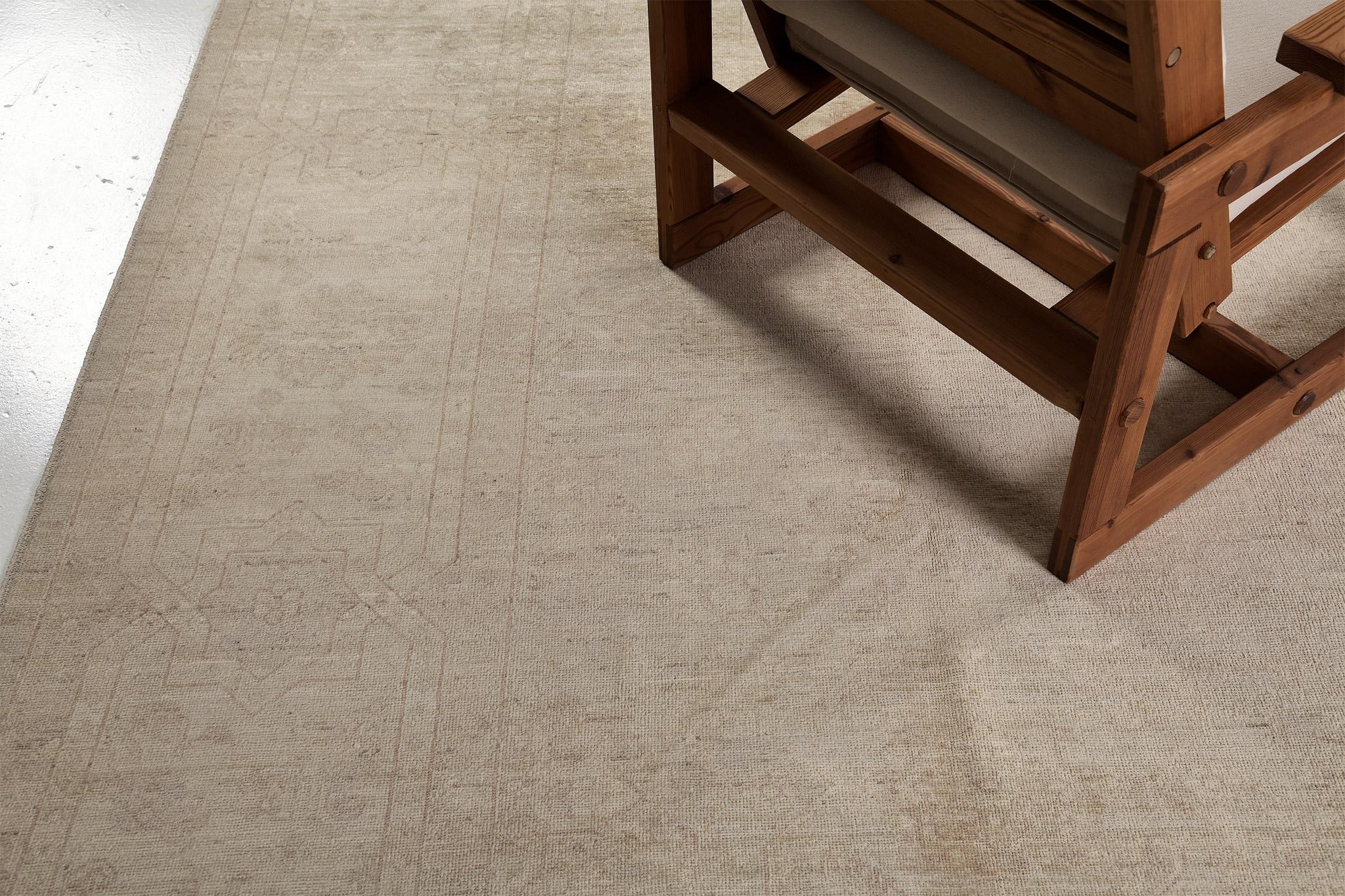 Noué à la main Tapis Mehraban de style néo-Oushak vintage en vente