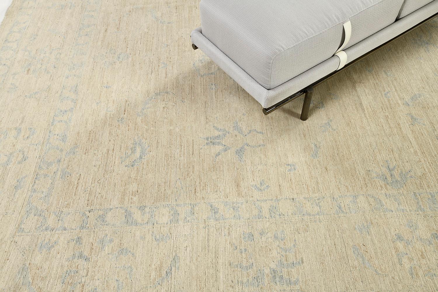 XXIe siècle et contemporain Tapis Mehraban de style néo-Oushak vintage en vente