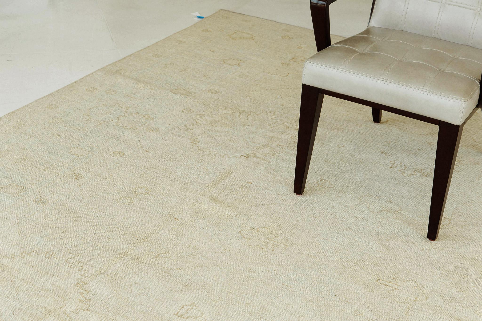 XXIe siècle et contemporain Tapis Mehraban de style néo-Oushak vintage en vente