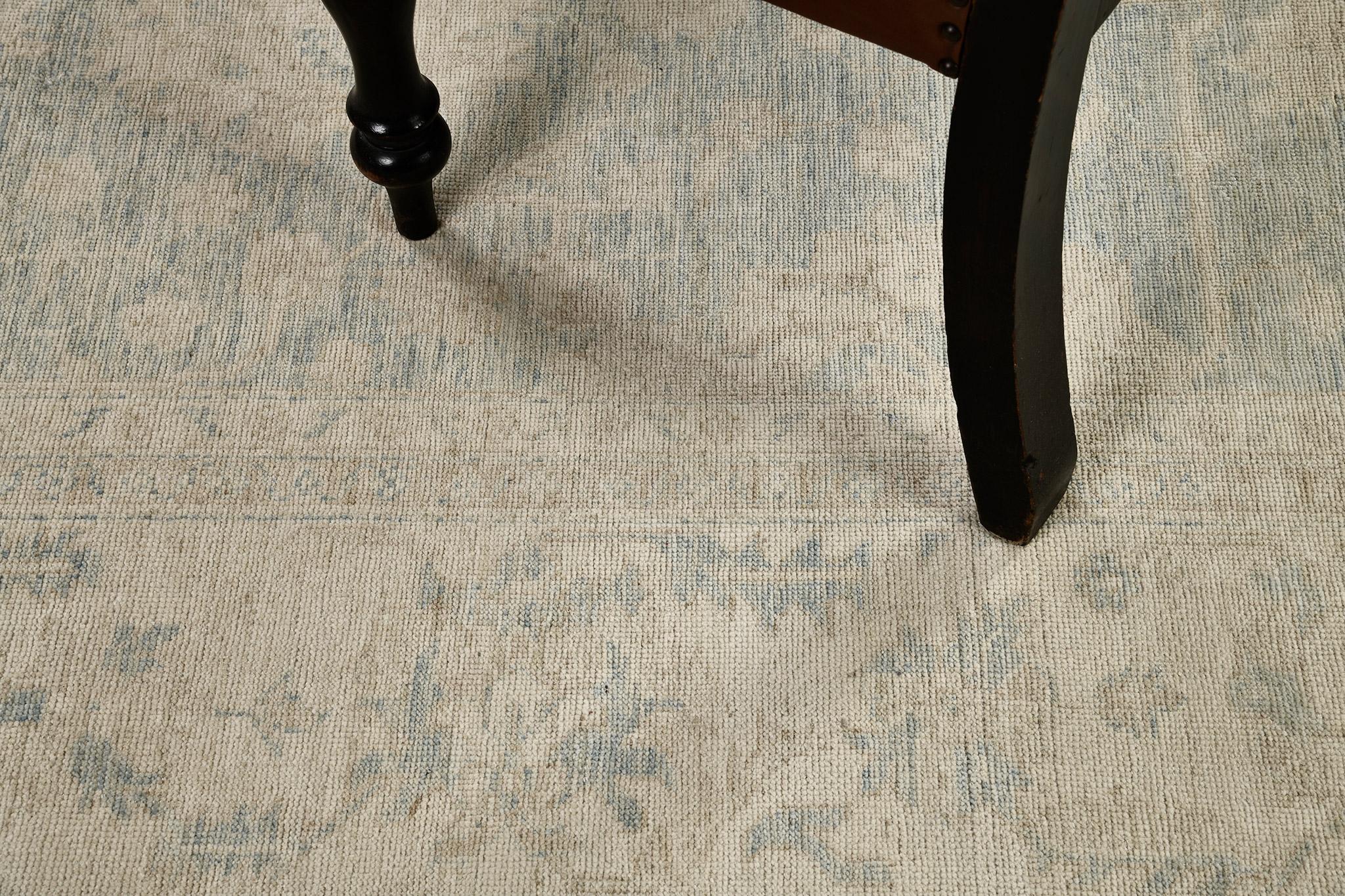 Contemporary Mehraban Vintage Style Oushak Revival Rug For Sale