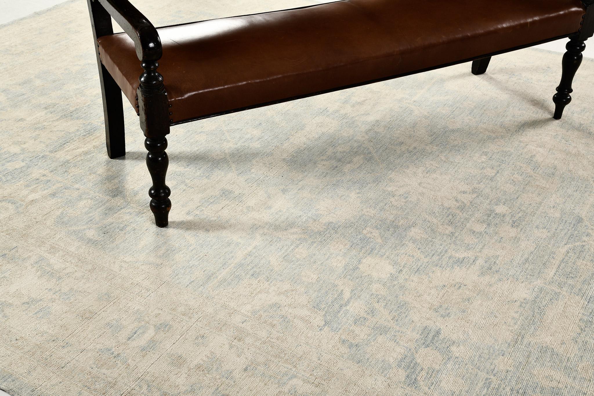 Wool Mehraban Vintage Style Oushak Revival Rug For Sale