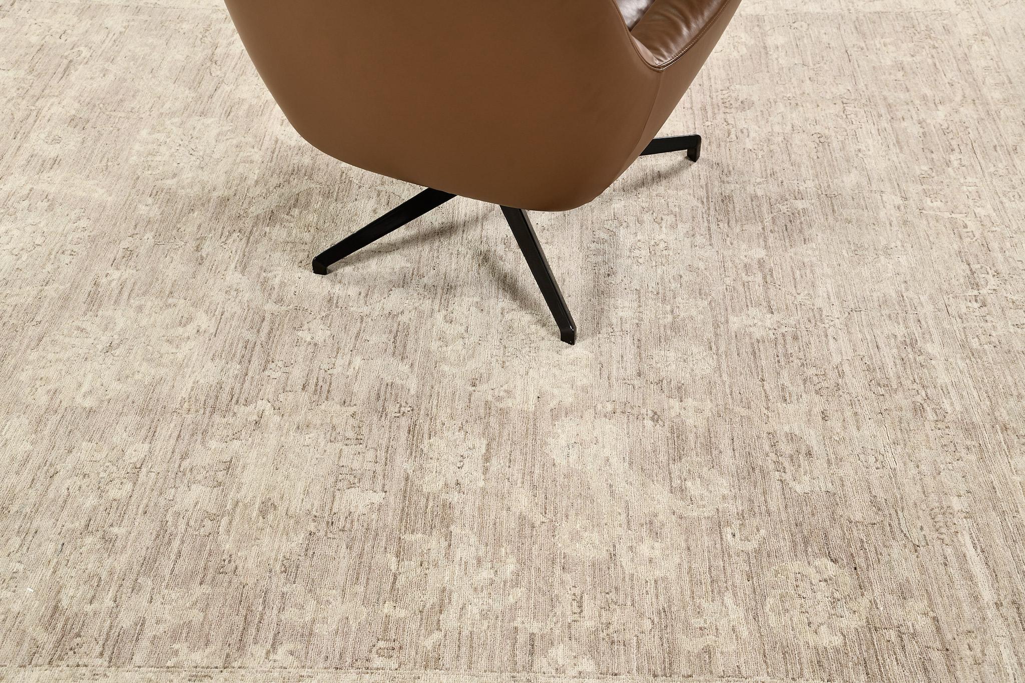 XXI secolo e contemporaneo Mehraban Rugs collezione Rapture in stile vintage con design Oushak in vendita