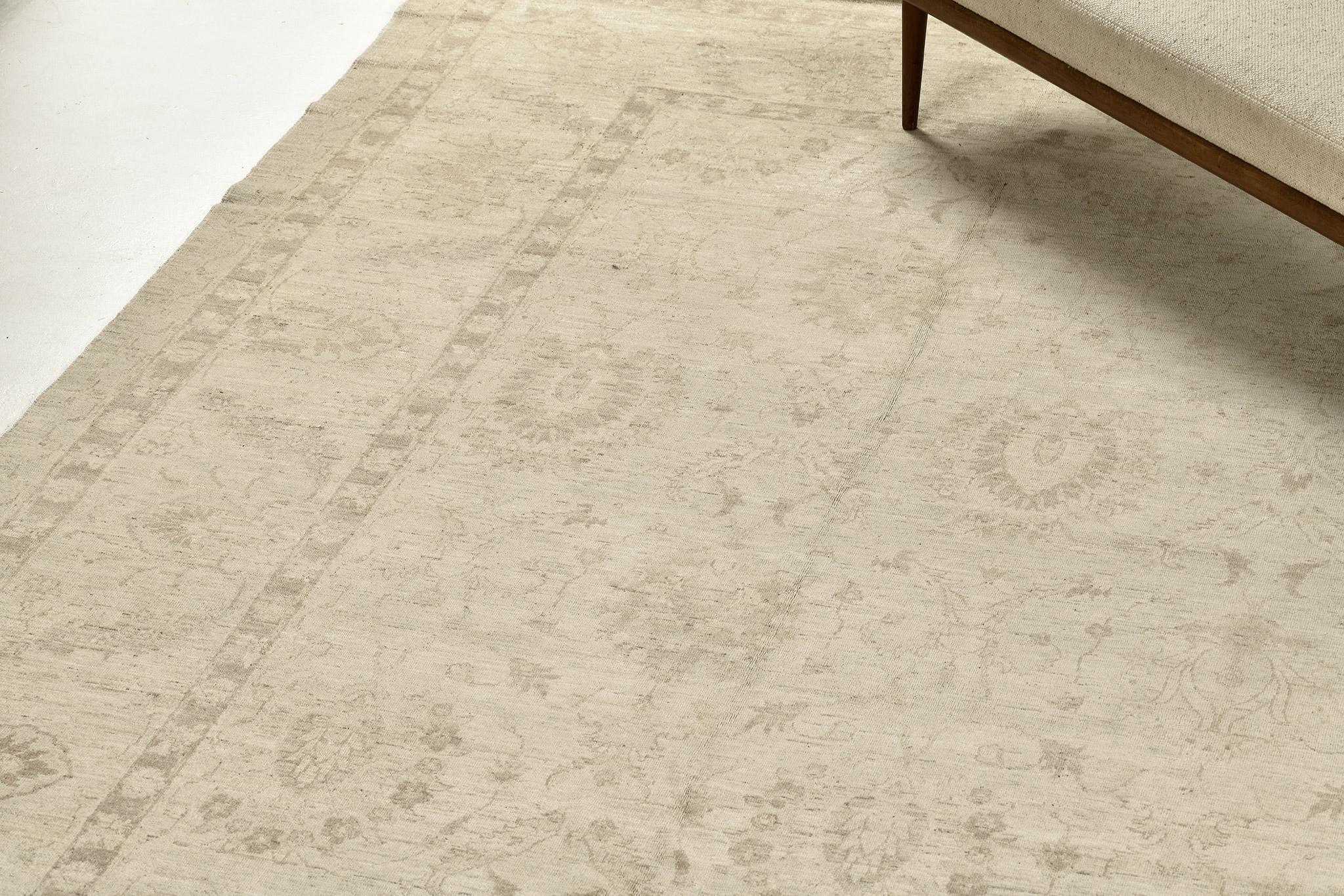 XXIe siècle et contemporain Tapis Mehraban de la collection Rapture design style vintage Oushak en vente