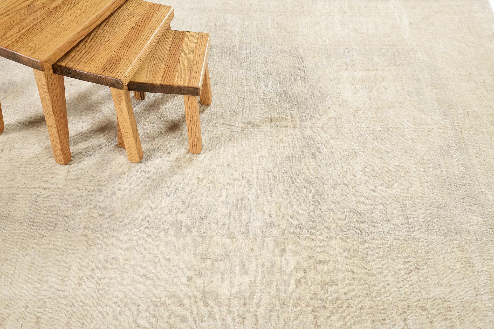 Wool Mehraban Vintage Style Rapture Collection Sultanabad Design Rug For Sale