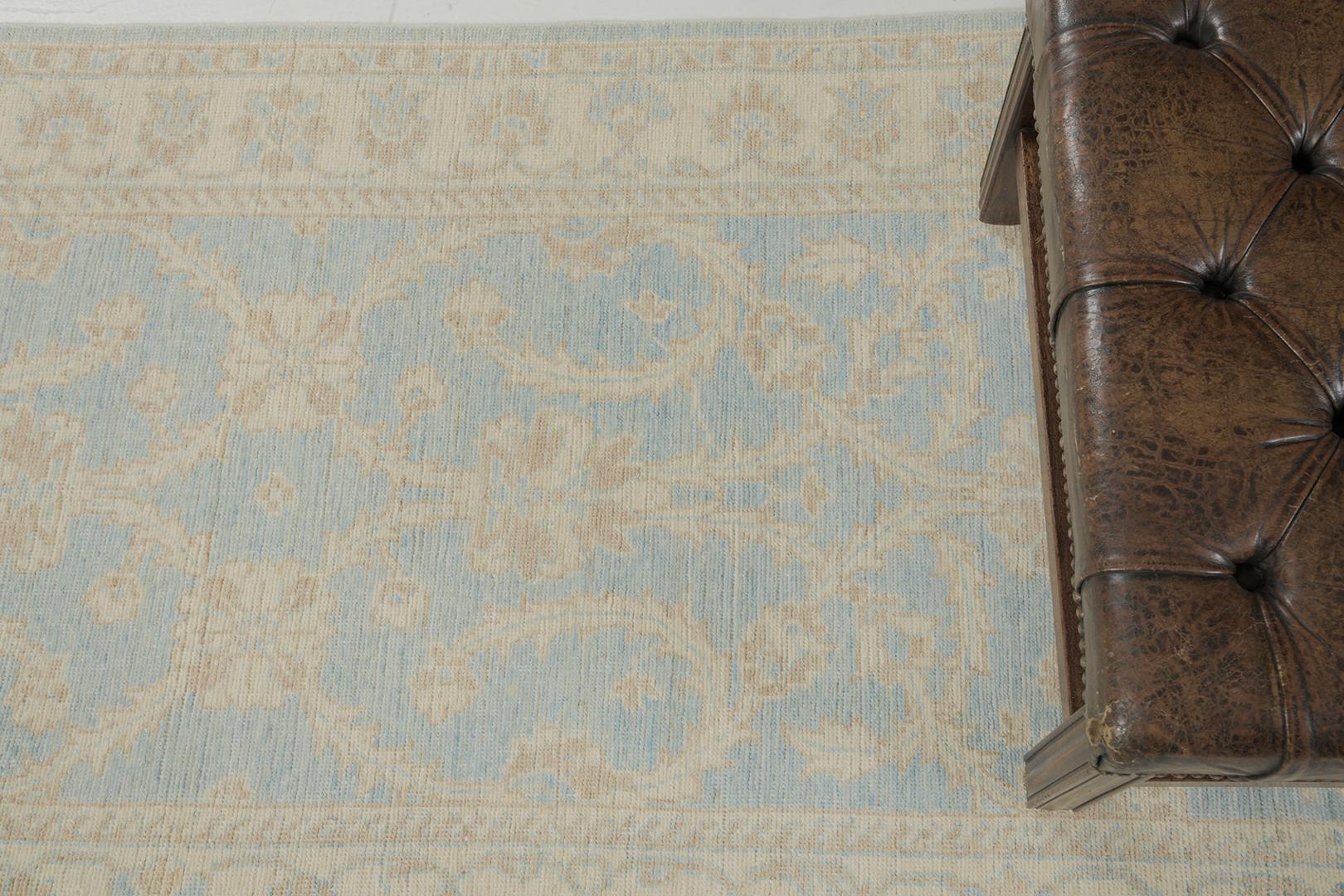 This will be an excellent choice to style your home with our Sultanabad Rug revival from our Rapture Collection. Perfect anywhere and in any style you want. Remarkable vines are engaged with various embellishments and symbolic elements in oatmeal,