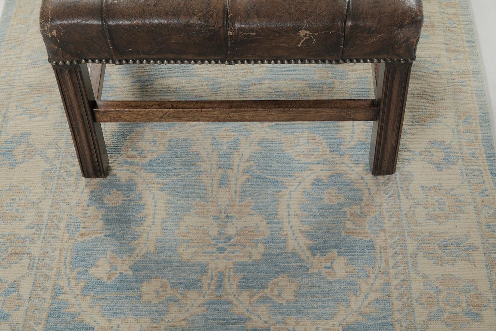 Hand-Knotted Mehraban Vintage Style Rapture Collection Sultanabad Design Runner CONTINUE For Sale