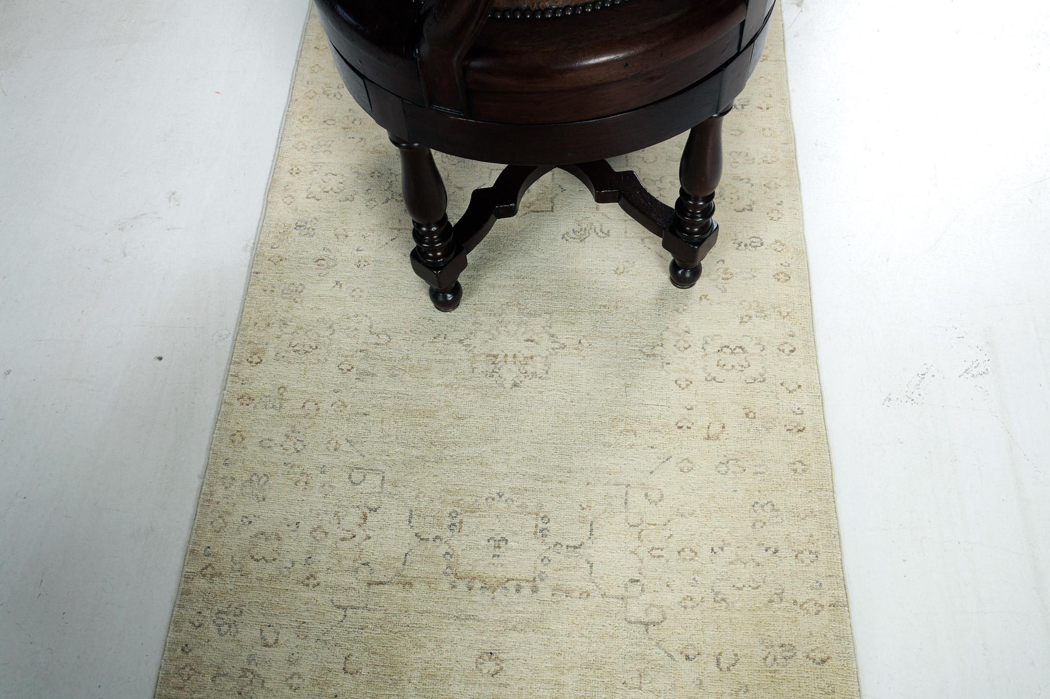 Noué à la main Tapis de couloir design Mehraban de la collection Rapture de Sultanabad de style vintage en vente