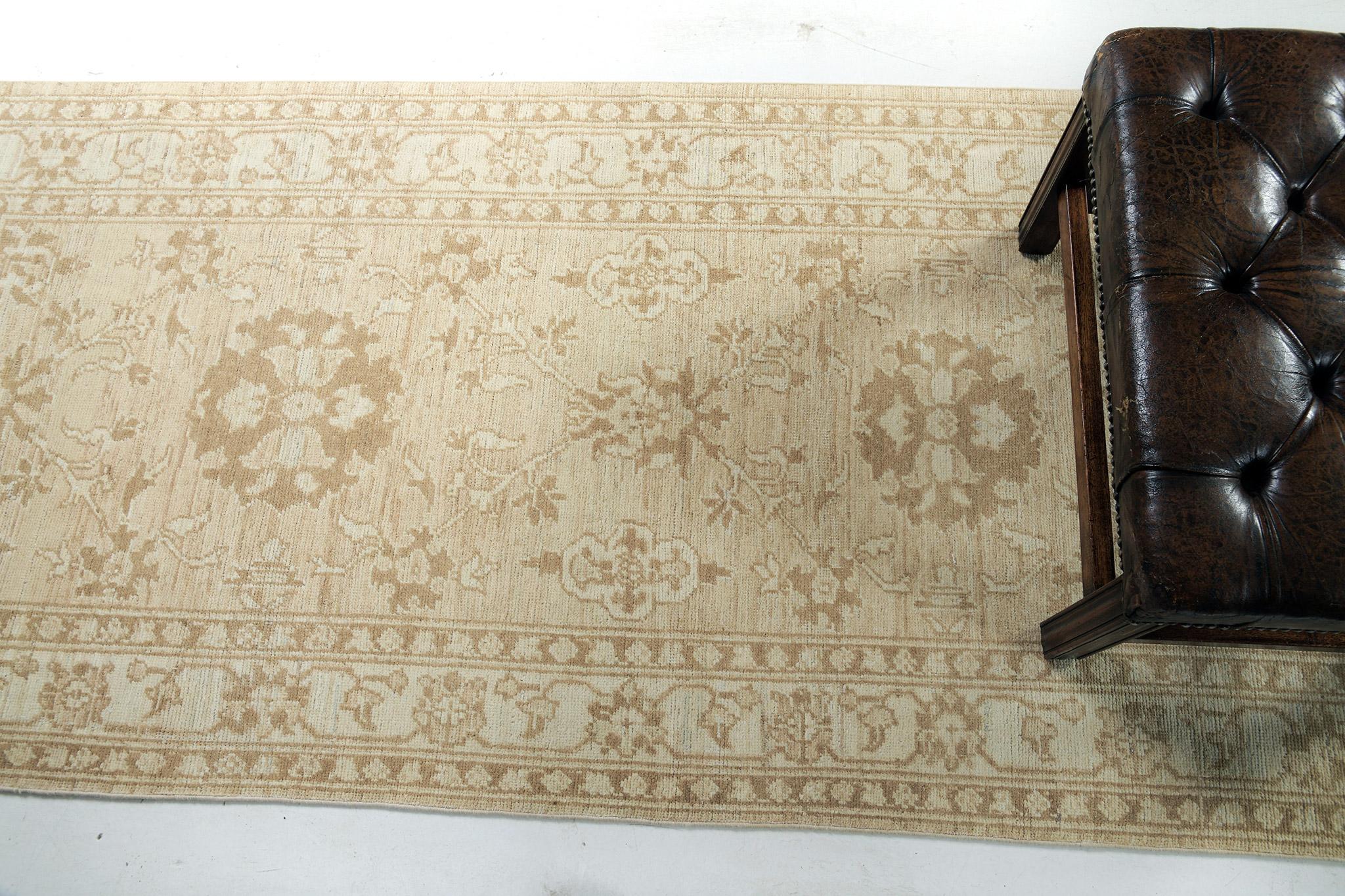 XXI secolo e contemporaneo Runner di design Sultanabad della collezione Rapture in stile vintage di Mehraban in vendita