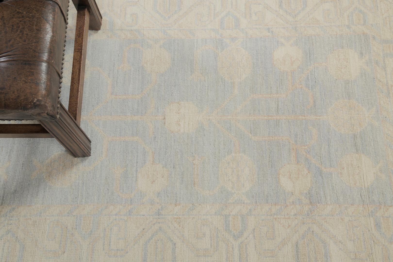 Mehraban Vintage-Teppich aus der Safira-Kollektion im Khotan-Design (Afghanisch) im Angebot