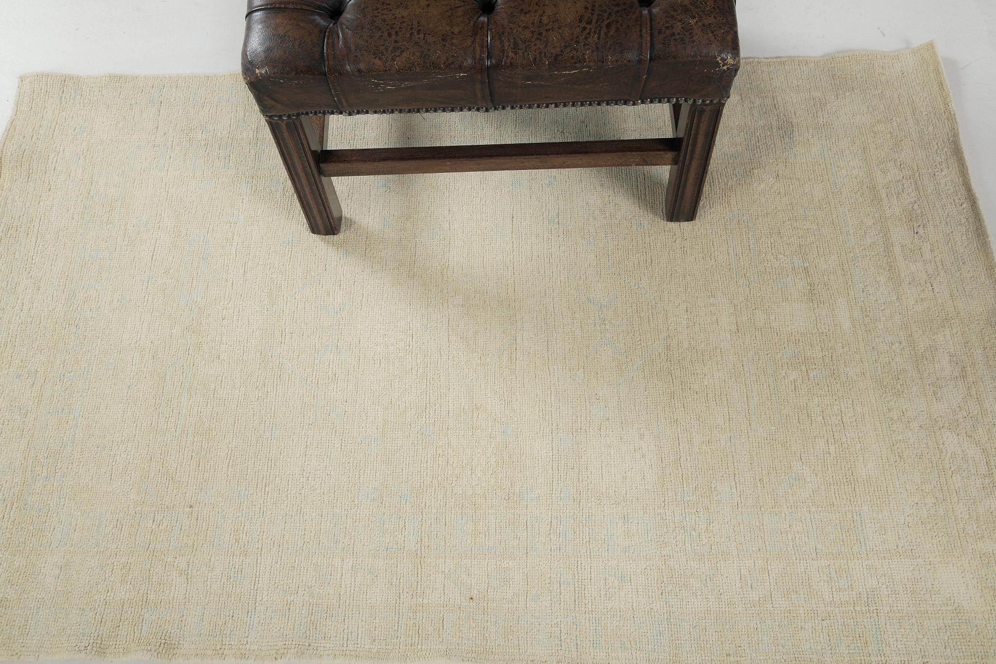 Noué à la main Tapis Mehraban de style vintage Safira de la collection Khotan en vente