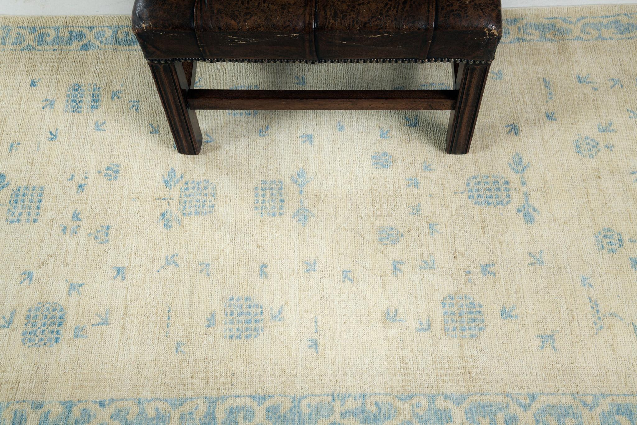 Contemporary Mehraban Vintage Style Safira Collection Khotan Runner D5449 For Sale