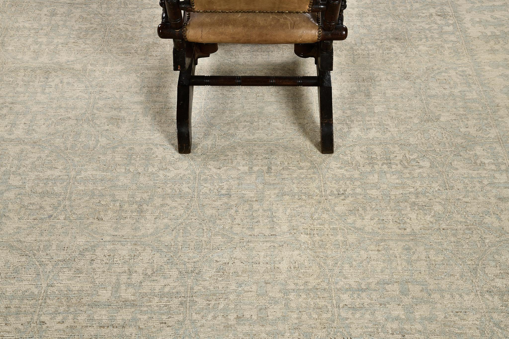Contemporary Mehraban Vintage Style Safira Collection Rug For Sale