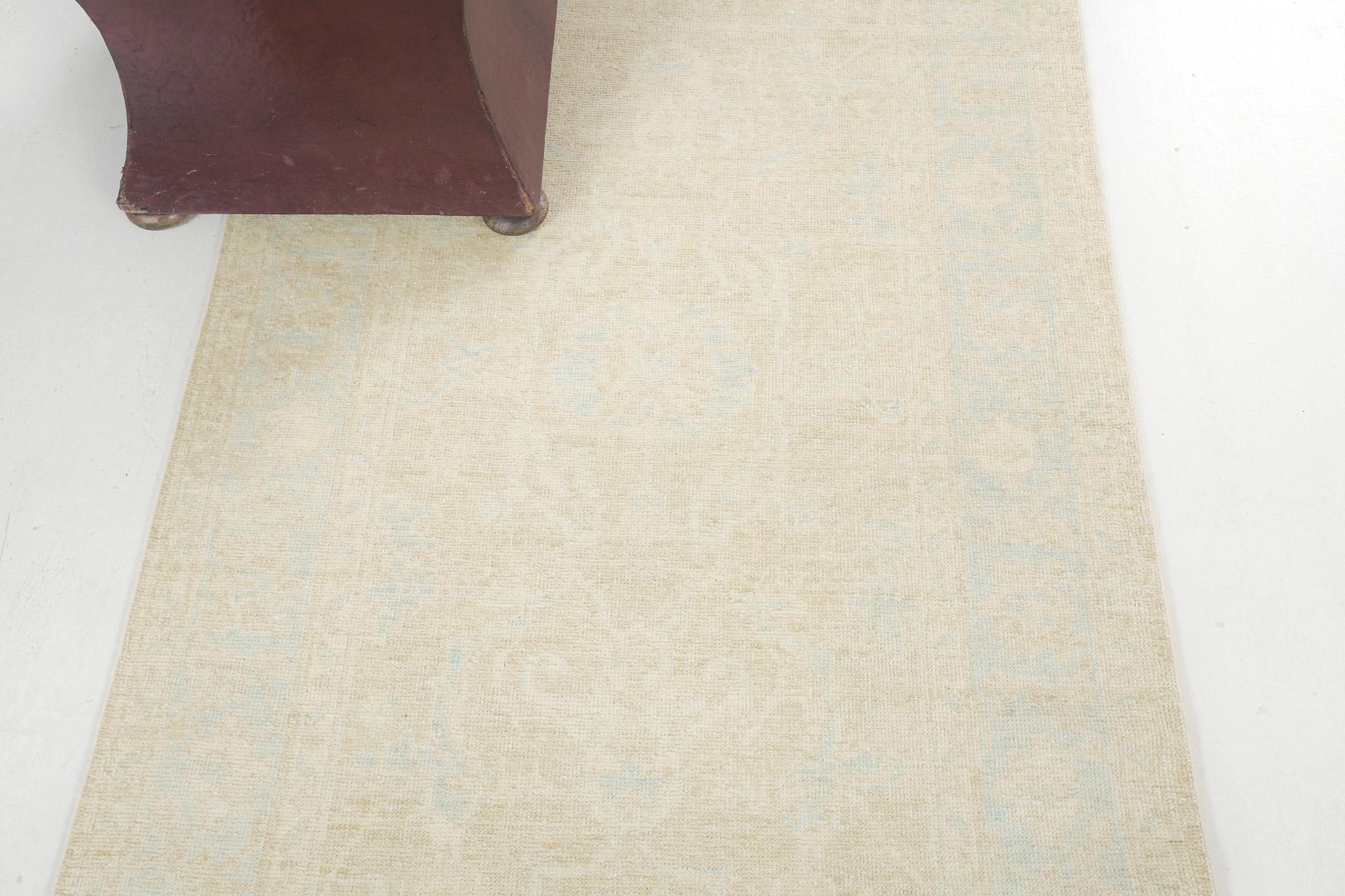 An amazing masterpiece from our Safira Collection has amazing neutral tones that complement the muted blue of the glamorous elements and scrolls. It creates a soulful balance of everything from modern decor to contemporary design.

Rug