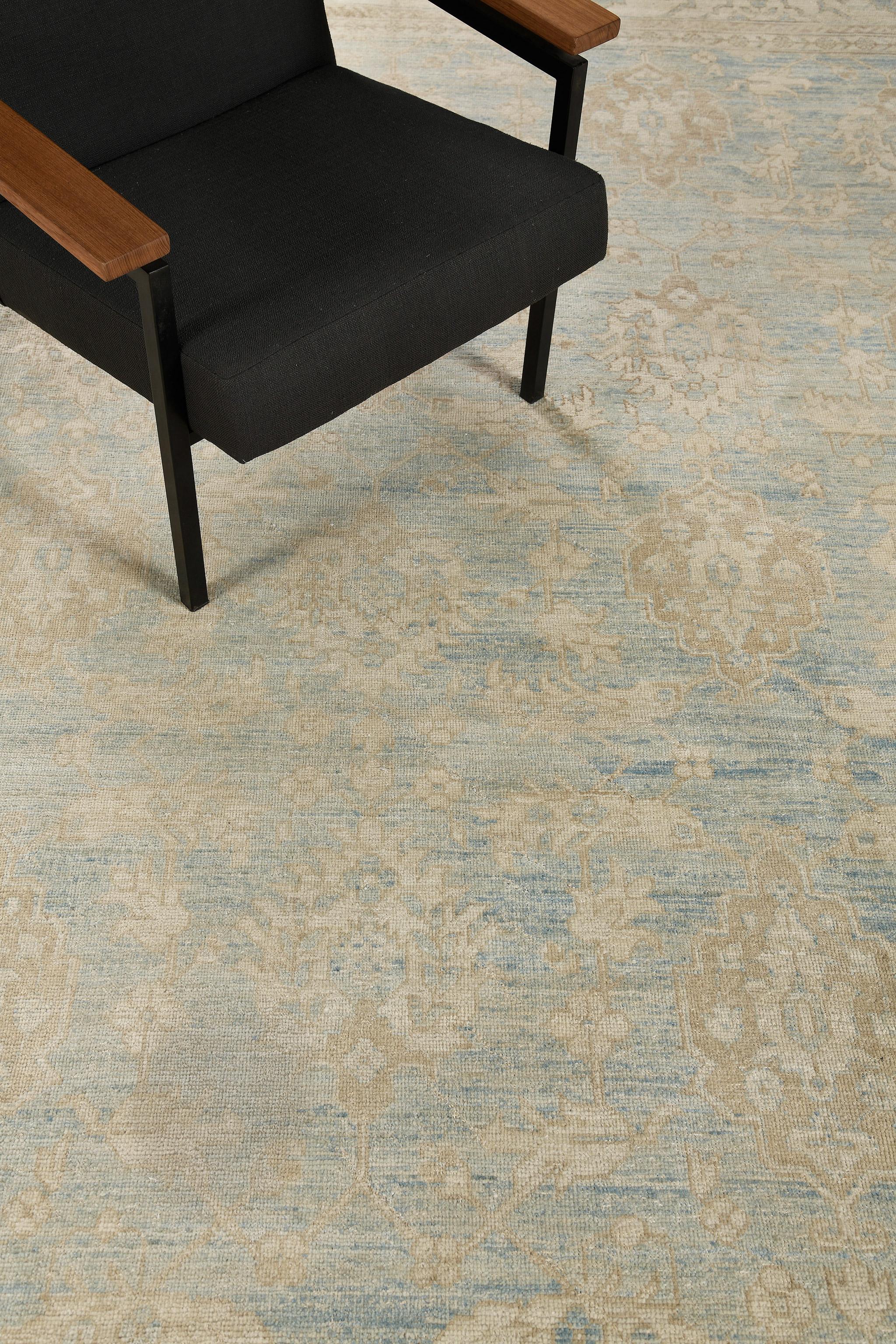 Mehraban Vintage Style Safira Collection Sultanabad Design Rug For Sale 3