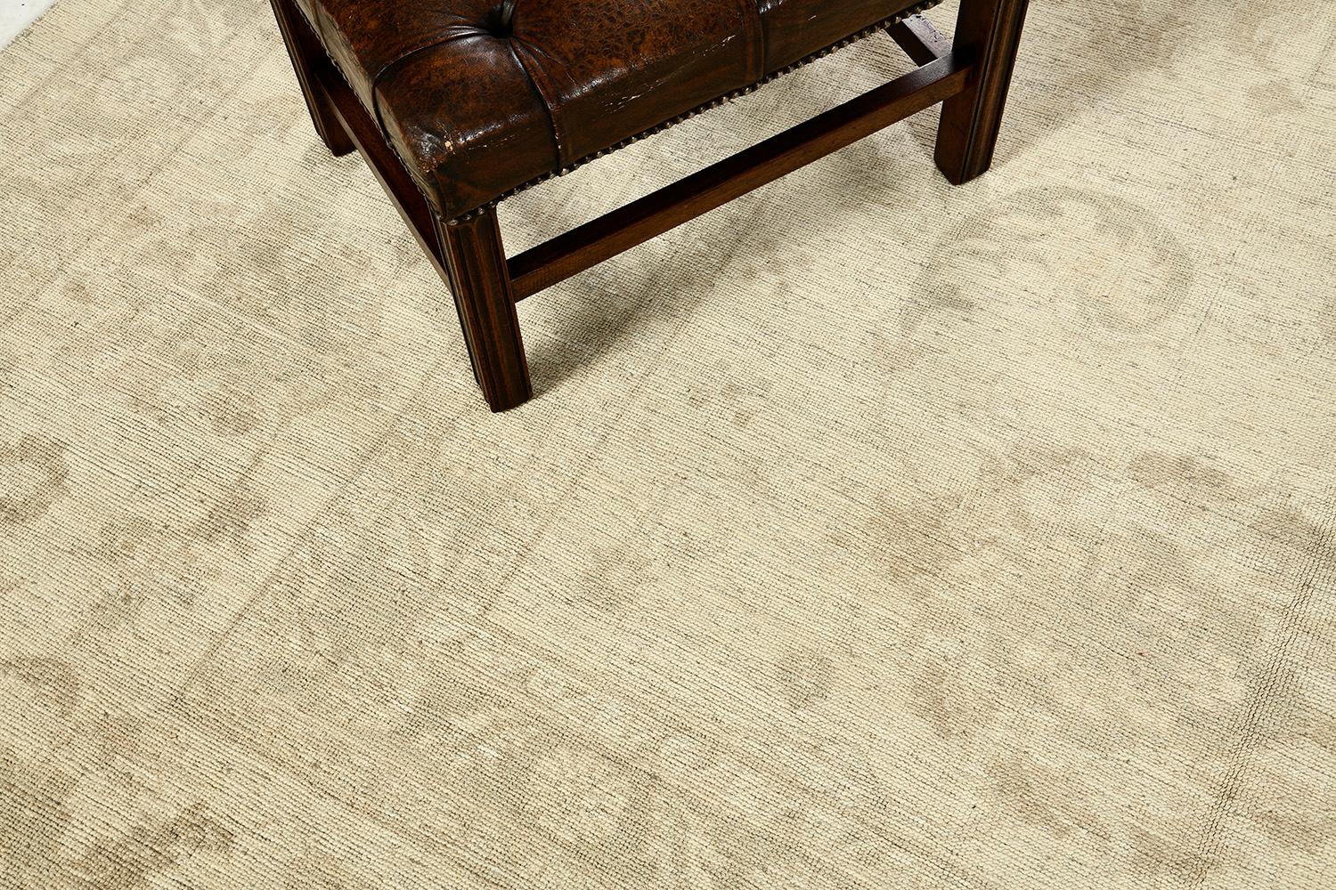 Contemporary Mehraban Vintage Style Safira Collection Sultanabad Design Rug For Sale