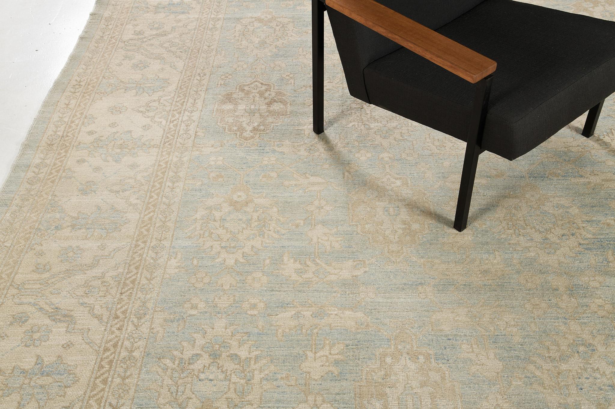 Mehraban Vintage Style Safira Collection Sultanabad Design Rug For Sale 1
