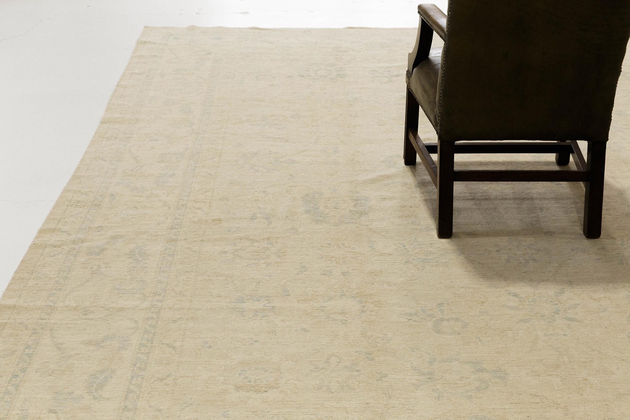 Noué à la main Tapis Mehraban de style vintage Safira de la collection Tabriz en vente