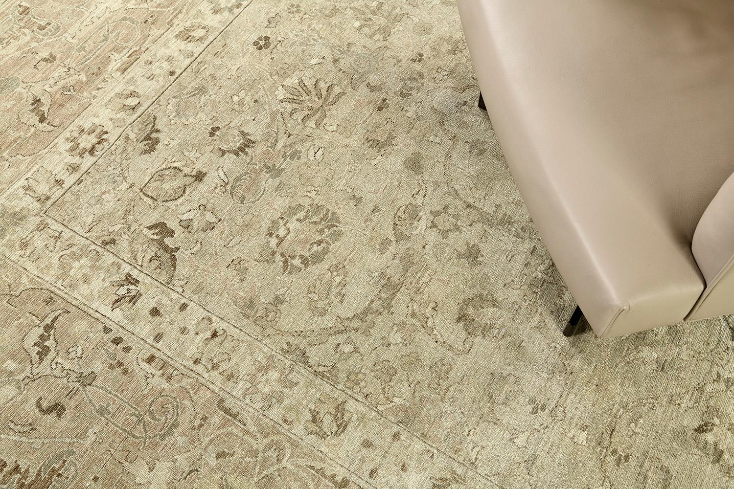 Mehraban Vintage-Teppich im Sultanabad-Stil (Handgeknüpft) im Angebot