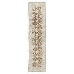 Mehraban - Tapis de couloir néo-renaissance de style Sultanabad vintage