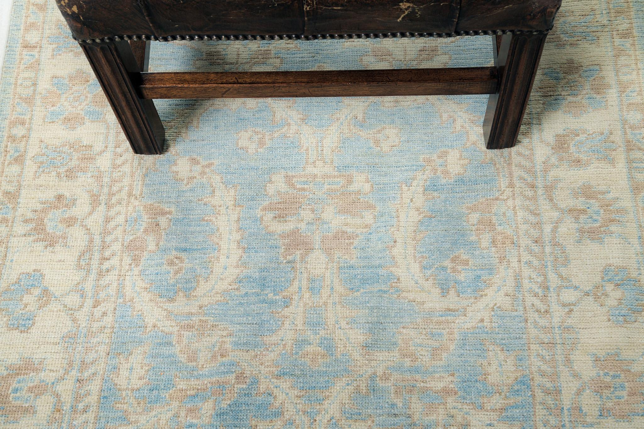 Mehraban Vintage Style Sultanabad Revival Safira Runner In New Condition For Sale In WEST HOLLYWOOD, CA