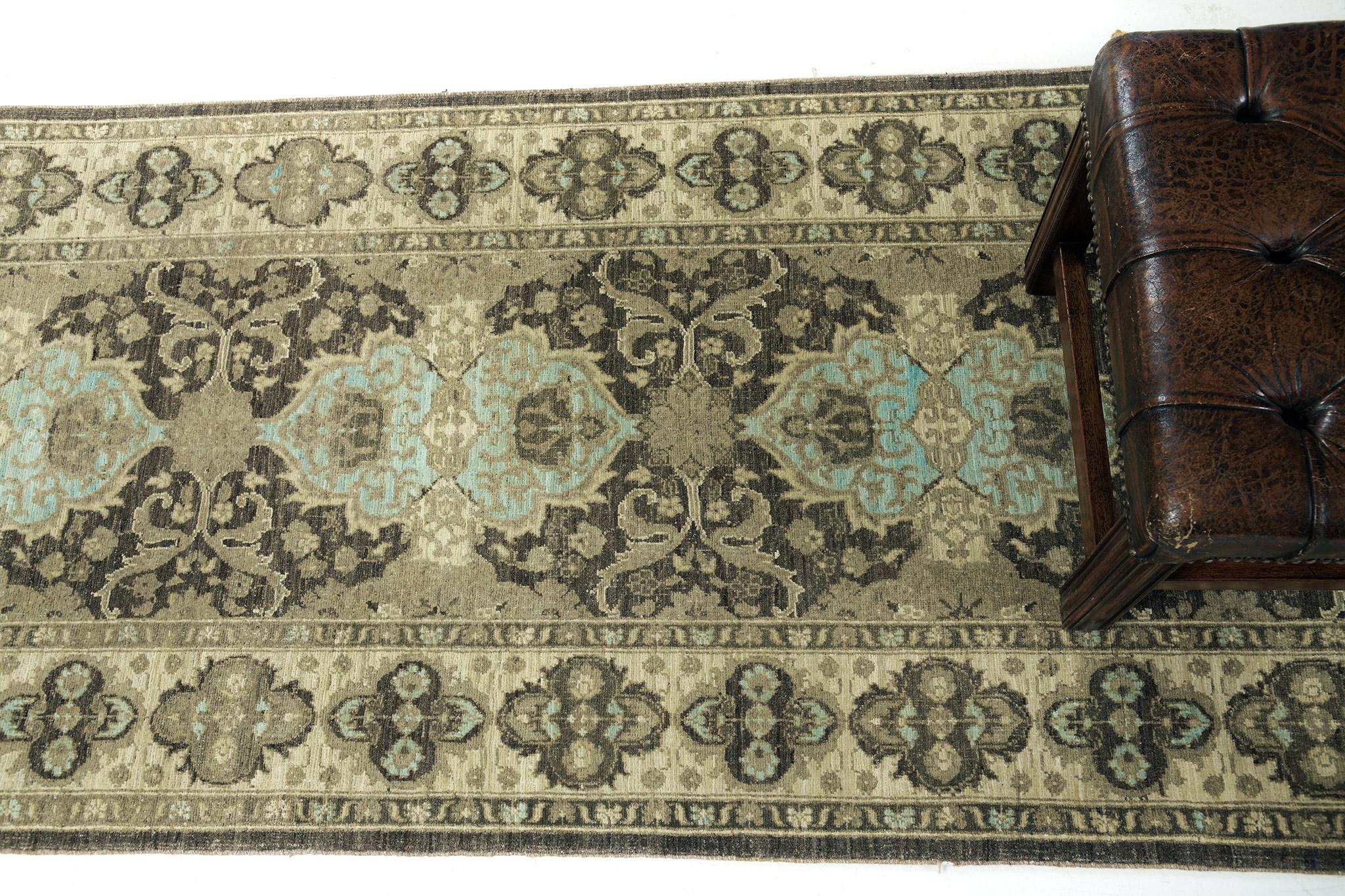 Mehraban Vintage-Teppich im Täbris-Design D5169 (Afghanisch) im Angebot