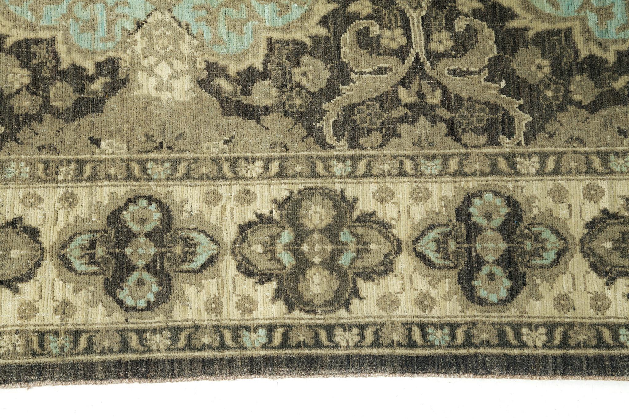 Mehraban Vintage-Teppich im Täbris-Design D5169 (Handgeknüpft) im Angebot