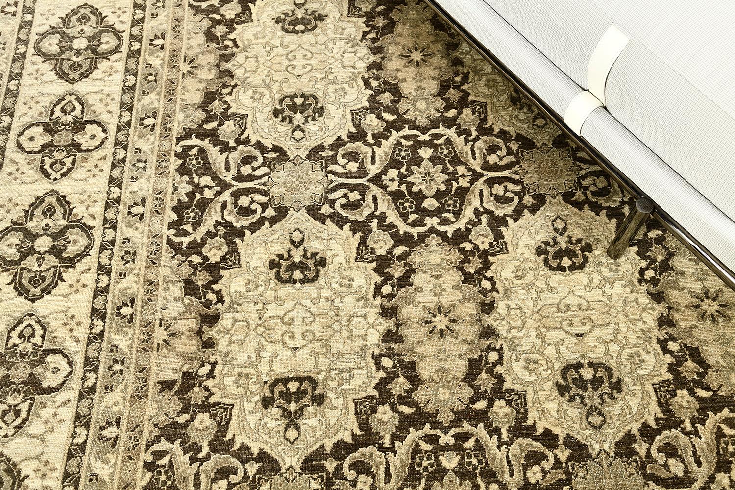 Contemporary Mehraban Vintage Style Tabriz Design Rug D5169 For Sale
