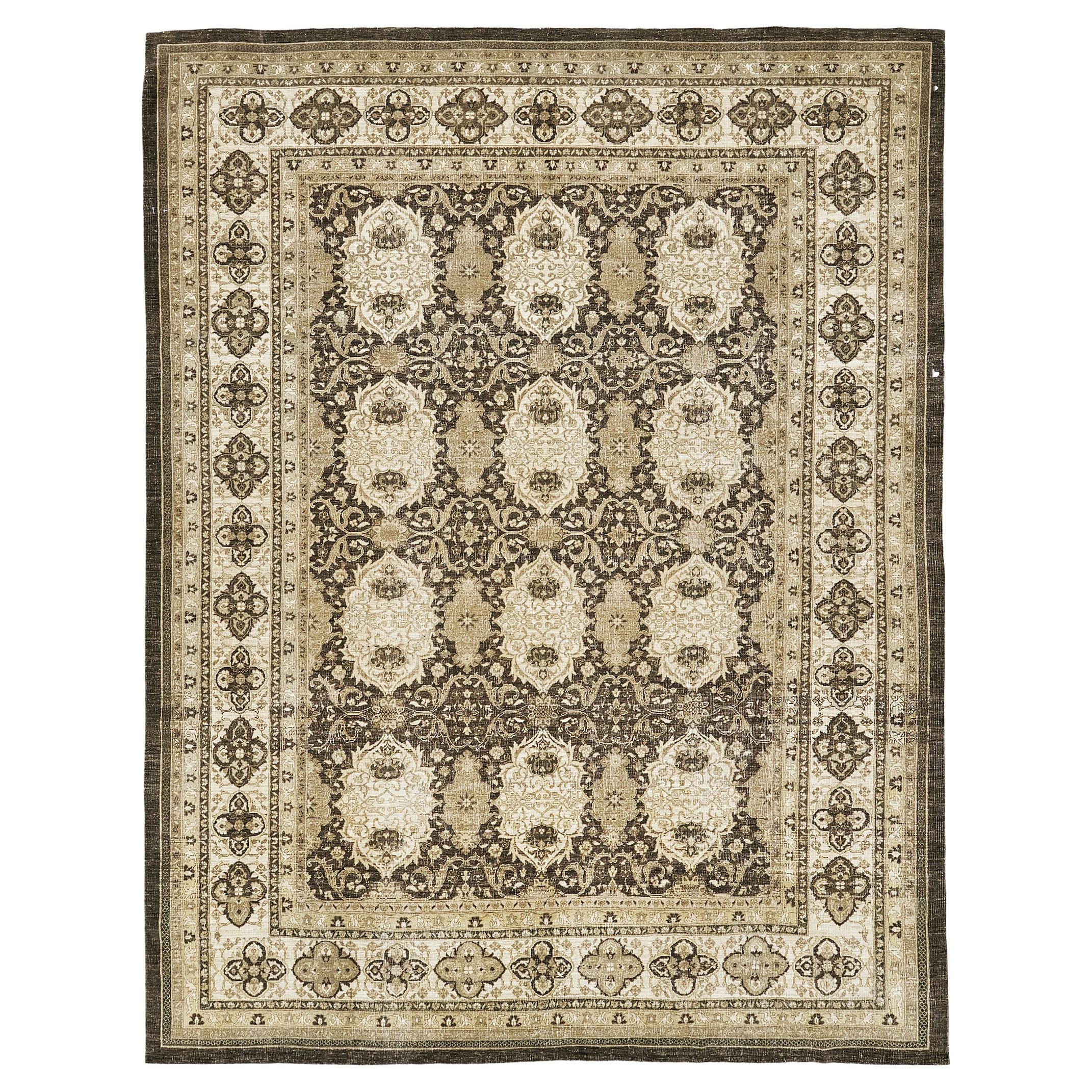Mehraban Vintage Style Tabriz Design Rug D5169
