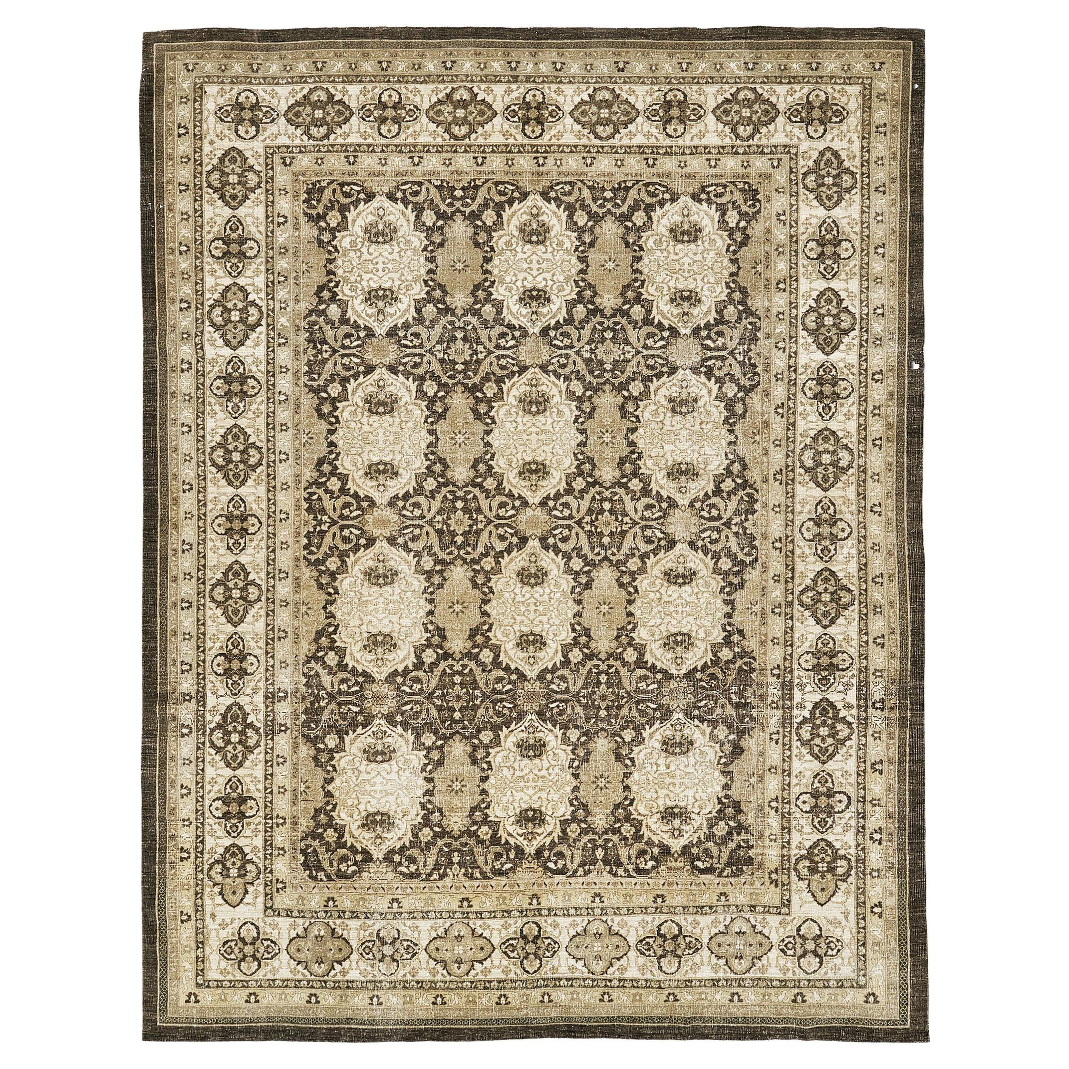 Mehraban Vintage Style Tabriz Design Rug D5169