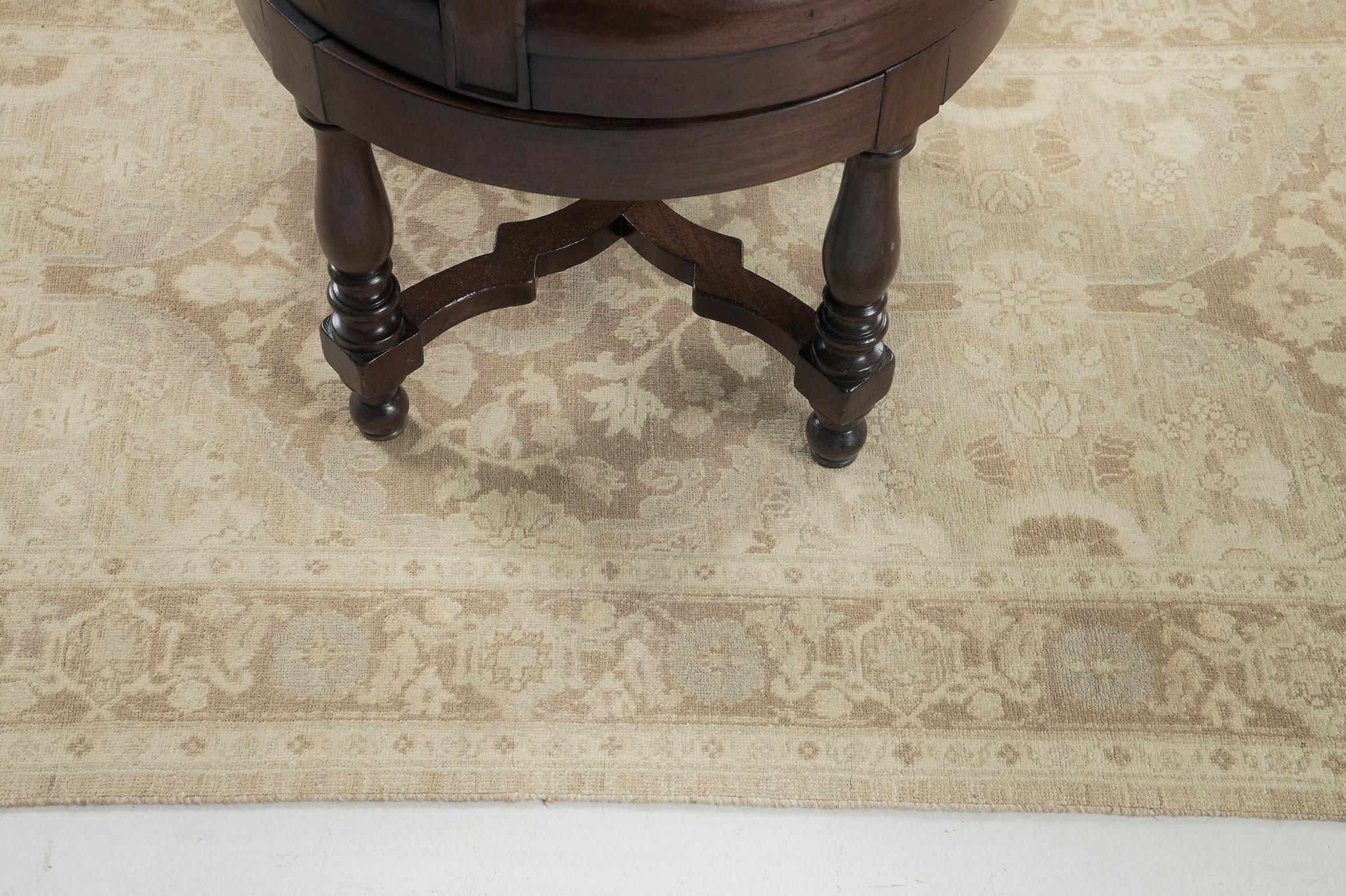 Mehraban Vintage-Teppich im Täbris-Design D5422 (Afghanisch) im Angebot