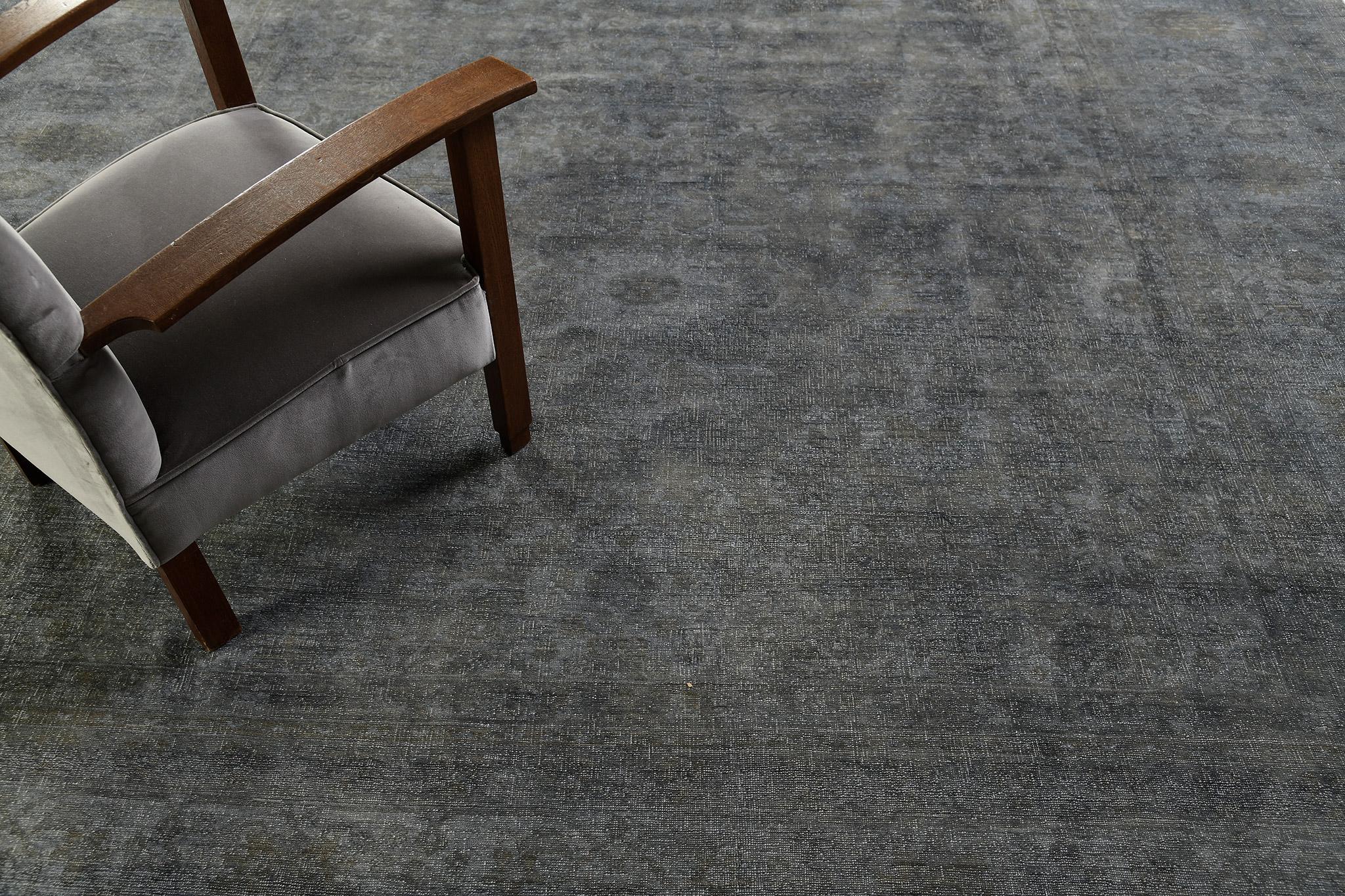 Overdyed Vintage Style Tabriz Design Rug In New Condition For Sale In WEST HOLLYWOOD, CA