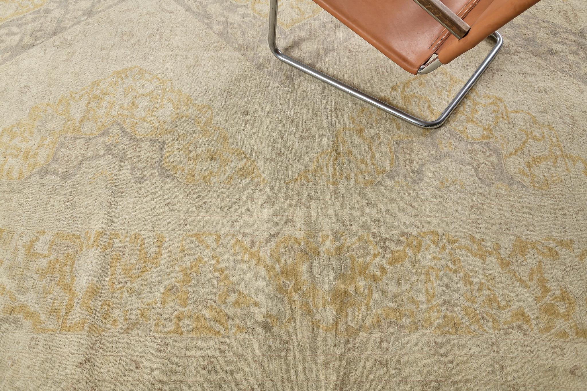 Mehraban Estilo Vintage Tabriz Diseño Multi Medallón Afgano en venta
