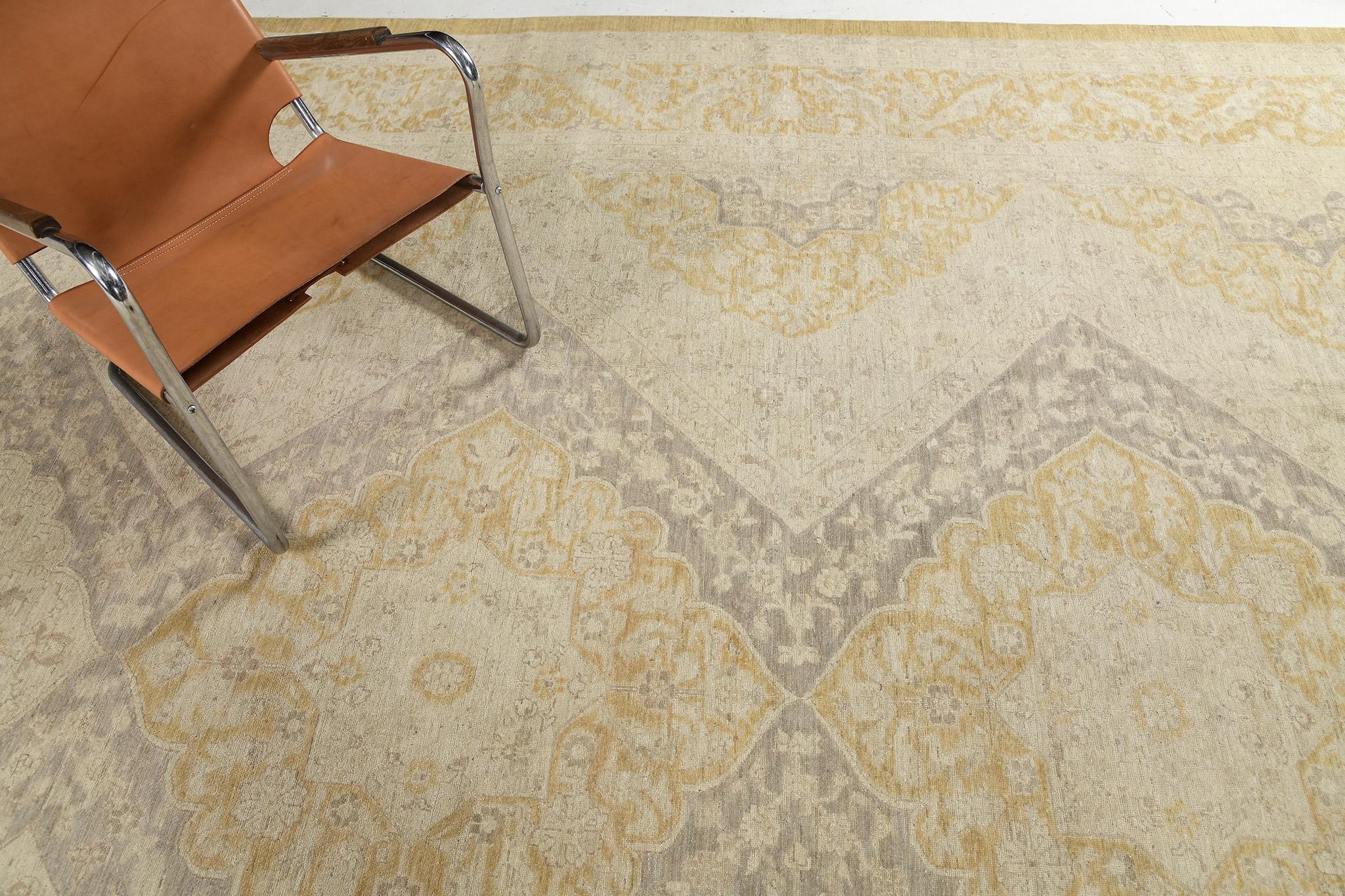 Mehraban Estilo Vintage Tabriz Diseño Multi Medallón Siglo XXI y contemporáneo en venta