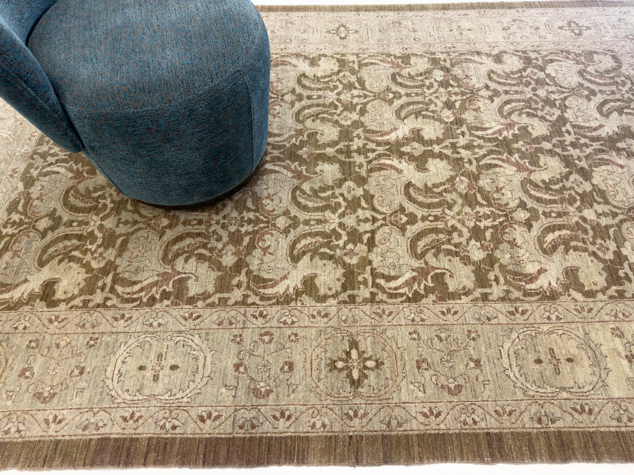 Noué à la main Tapis Mehraban de style néo-baroque vintage de Tabriz en vente